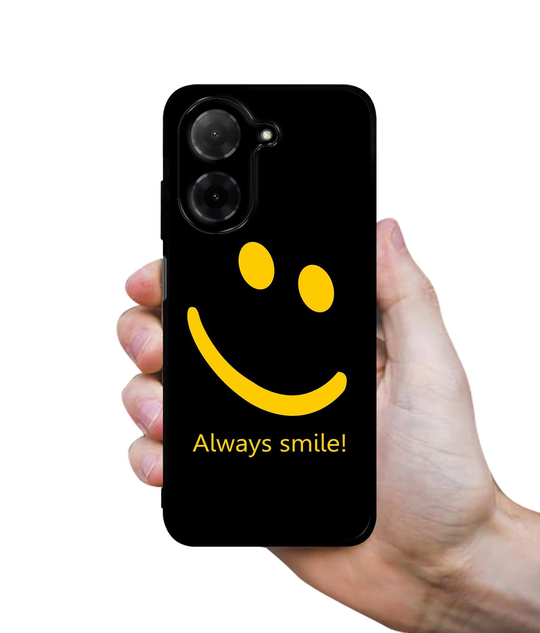 Always Smile Quote Designer 2D Printed Back Case Cover for Poco C71 4G / Mi Redmi A5 4G