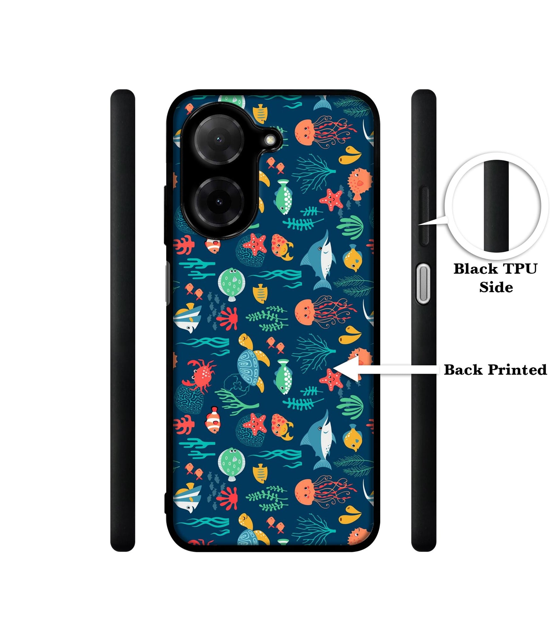 Aquarium Texture Designer 2D Printed Back Case Cover for Poco C71 4G / Mi Redmi A5 4G