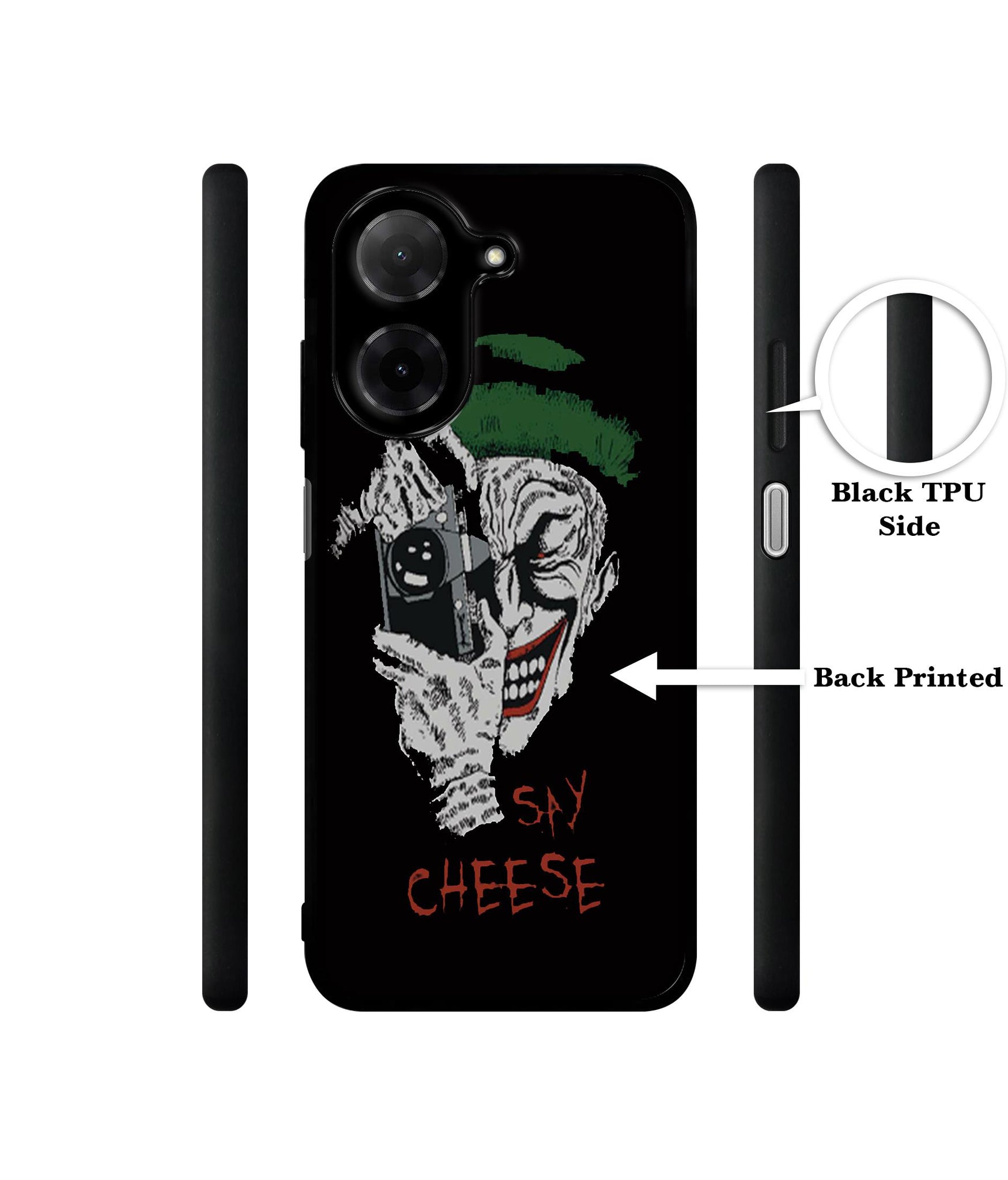 Joker Say Cheese Designer 2D Printed Back Case Cover for Poco C71 4G / Mi Redmi A5 4G