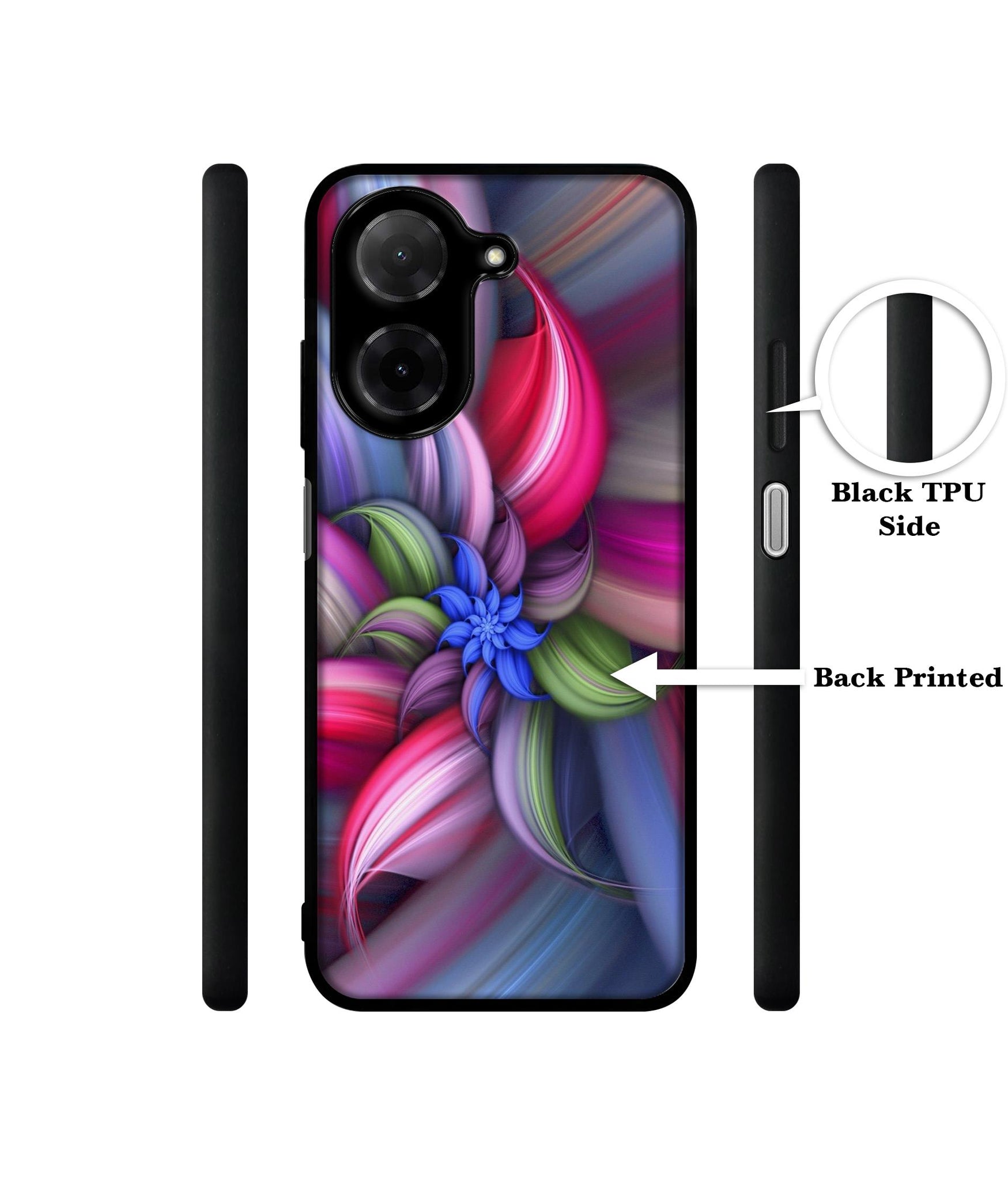 Colorful Flower Designer 2D Printed Back Case Cover for Poco C71 4G / Mi Redmi A5 4G