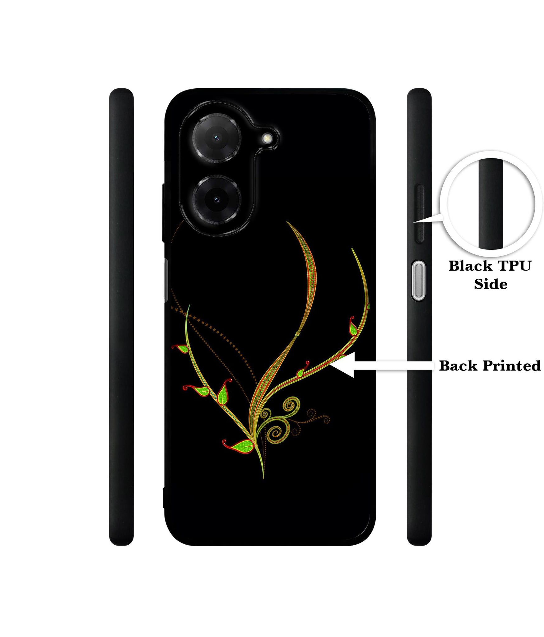 Yellow Pattern Designer 2D Printed Back Case Cover for Poco C71 4G / Mi Redmi A5 4G