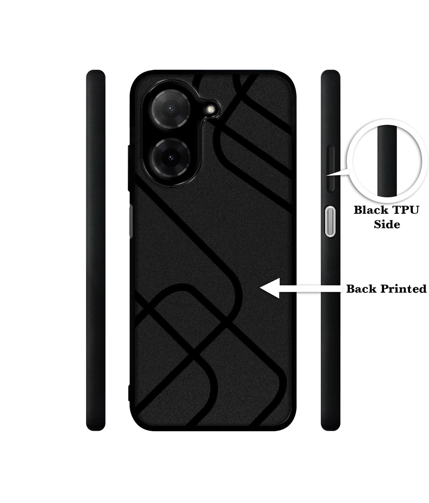 Zig-Zag Black Line Designer 2D Printed Back Case Cover for Poco C71 4G / Mi Redmi A5 4G