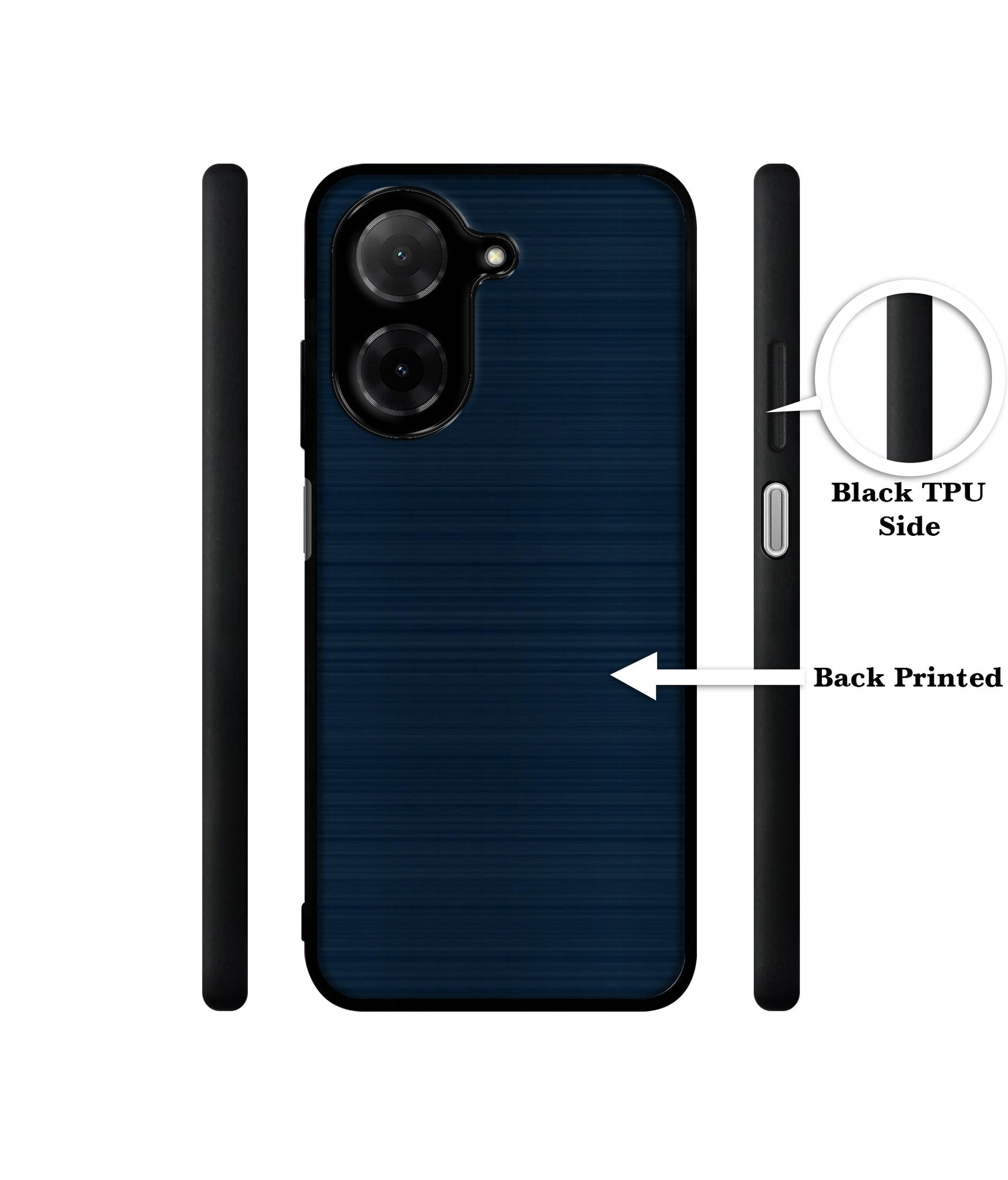 Blue Line Designer 2D Printed Back Case Cover for Poco C71 4G / Mi Redmi A5 4G