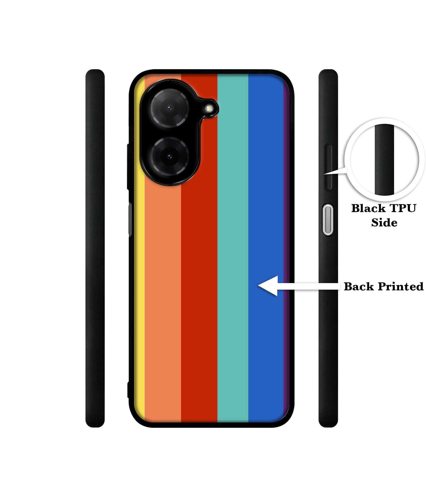 Rainbow Colors Designer 2D Printed Back Case Cover for Poco C71 4G / Mi Redmi A5 4G
