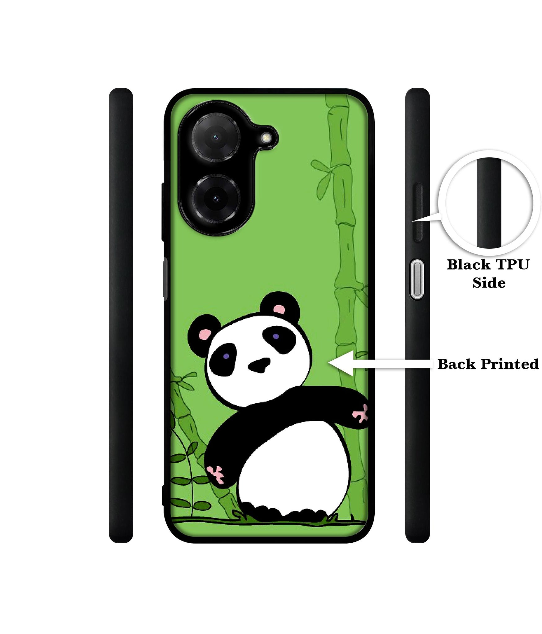 Panda with Bamboo Designer 2D Printed Back Case Cover for Poco C71 4G / Mi Redmi A5 4G
