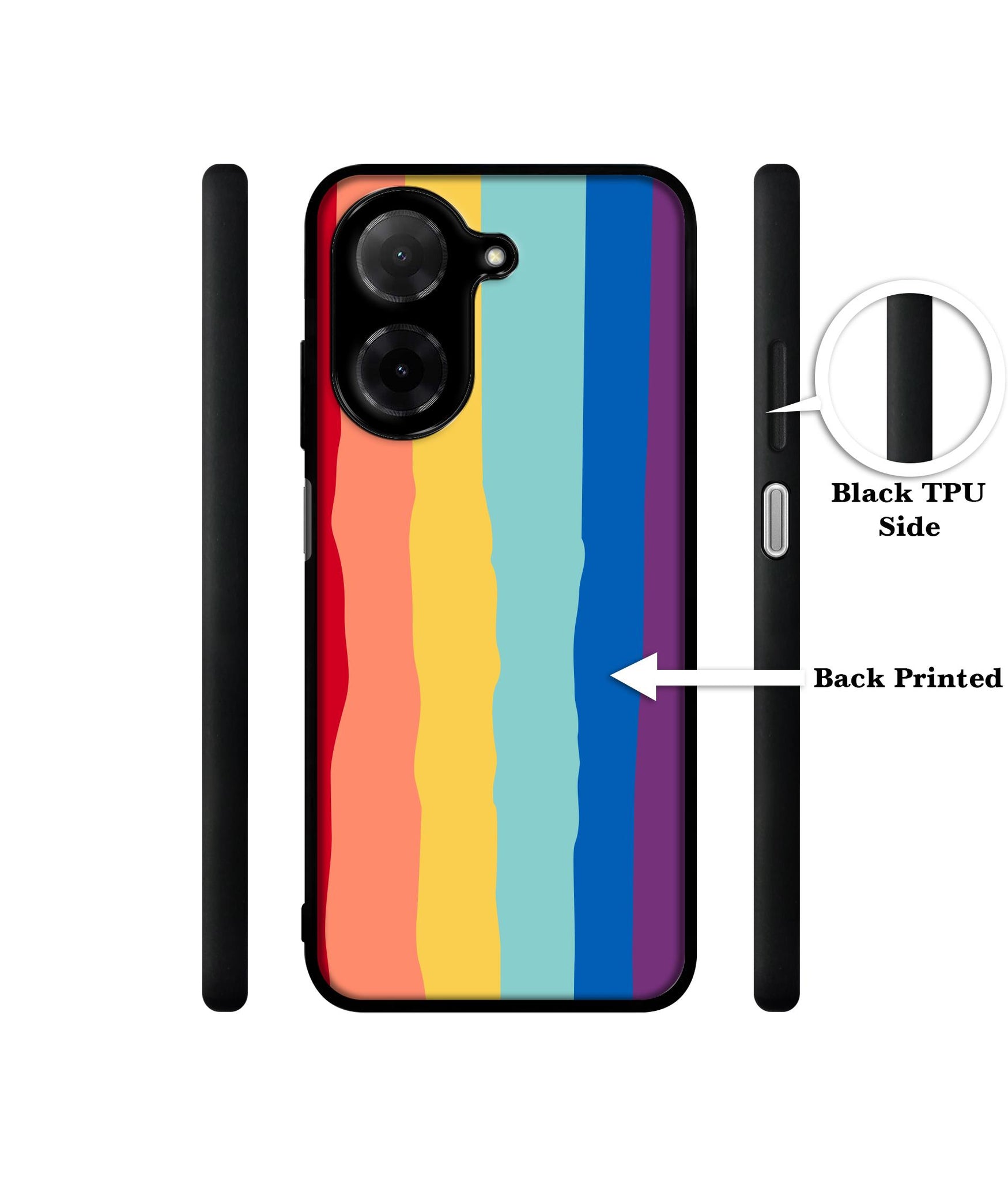 Rainbow Designer 2D Printed Back Case Cover for Poco C71 4G / Mi Redmi A5 4G