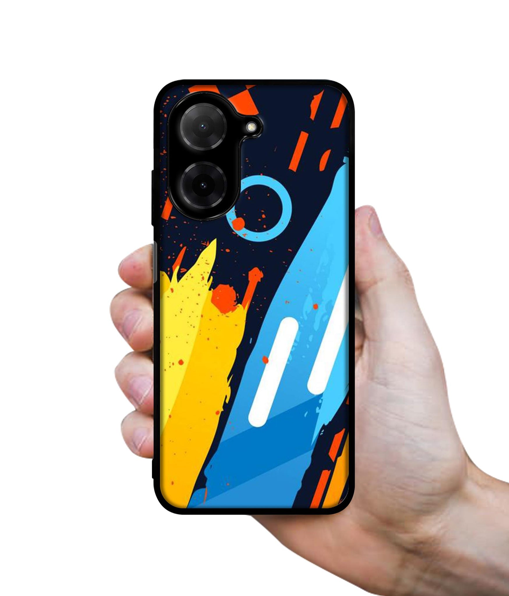 Abstract Stripes Geometric Figures Designer 2D Printed Back Case Cover for Poco C71 4G / Mi Redmi A5 4G