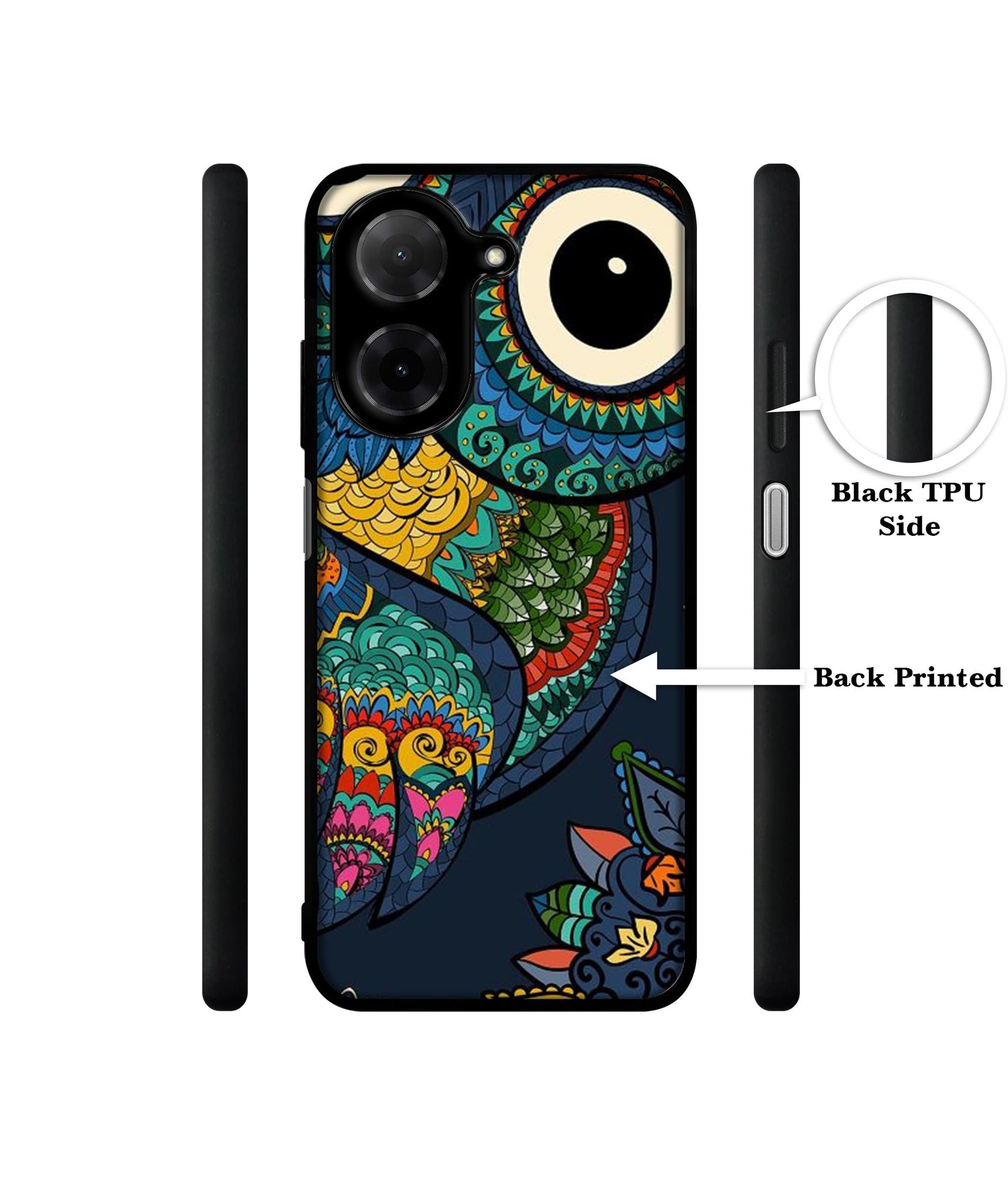 Owl Illustration Designer 2D Printed Back Case Cover for Poco C71 4G / Mi Redmi A5 4G
