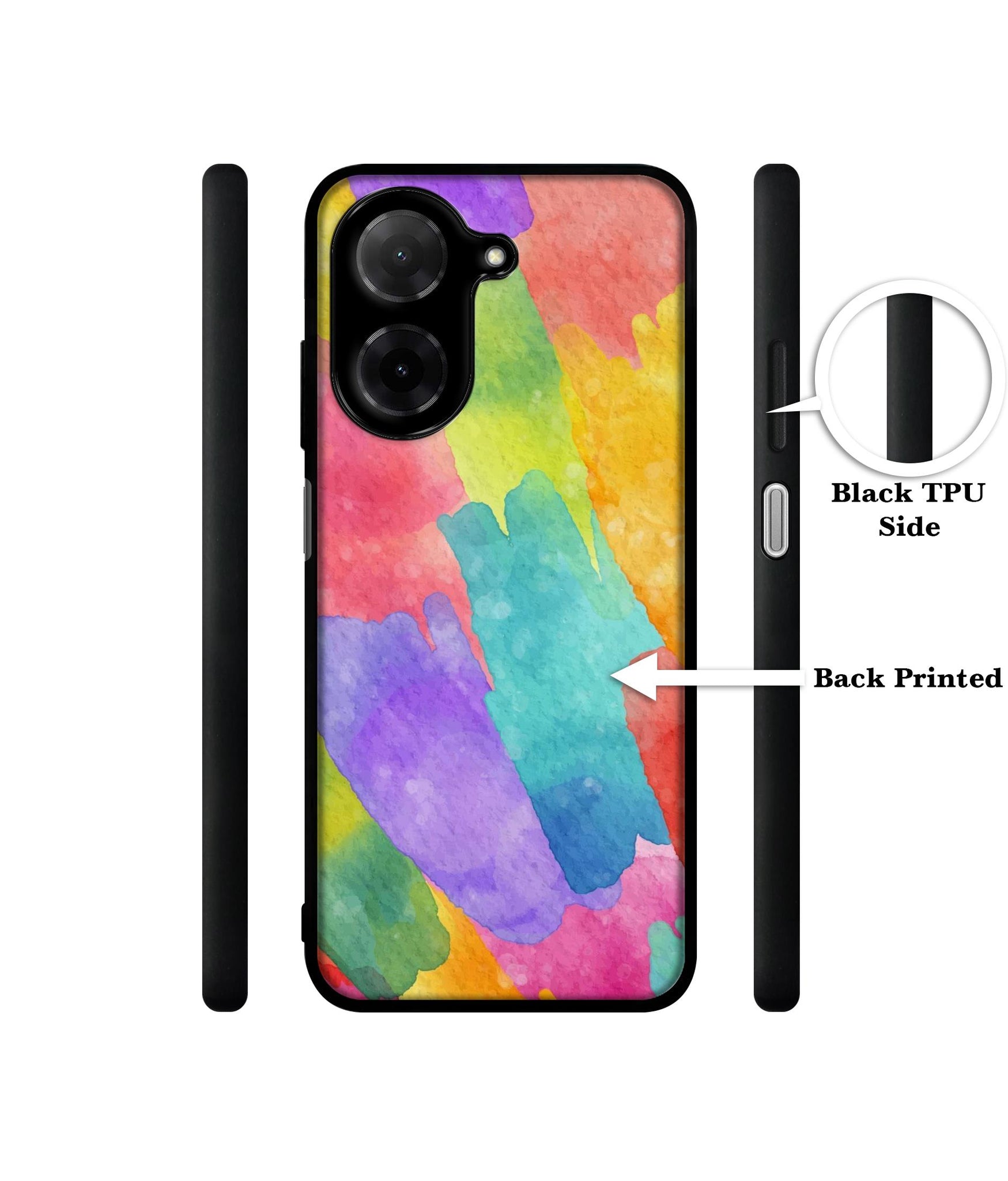 Water Paint Colorful Abstract Designer 2D Printed Back Case Cover for Poco C71 4G / Mi Redmi A5 4G