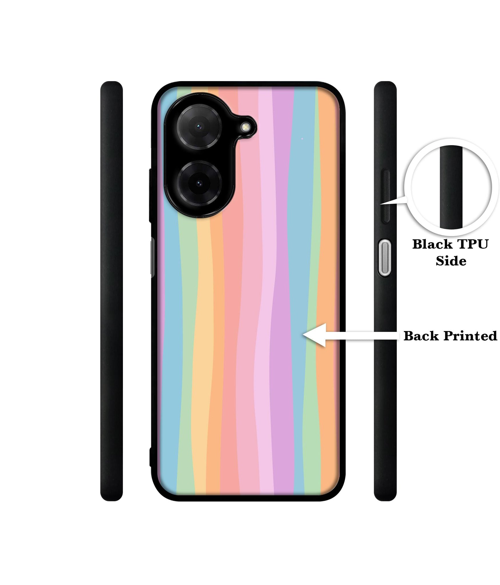 Cool Rainbow Designer 2D Printed Back Case Cover for Poco C71 4G / Mi Redmi A5 4G