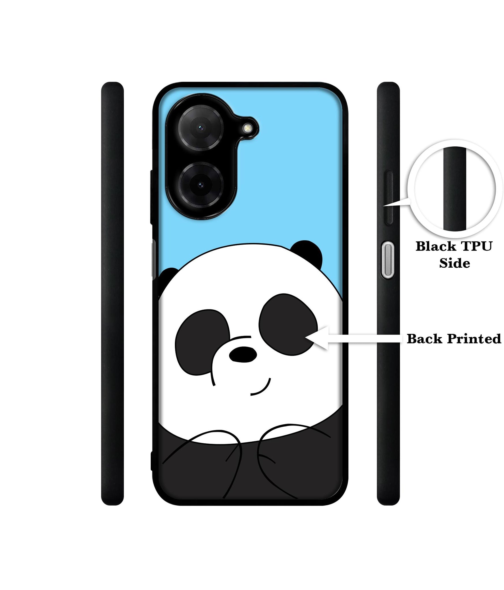 Cute Panda Designer 2D Printed Back Case Cover for Poco C71 4G / Mi Redmi A5 4G