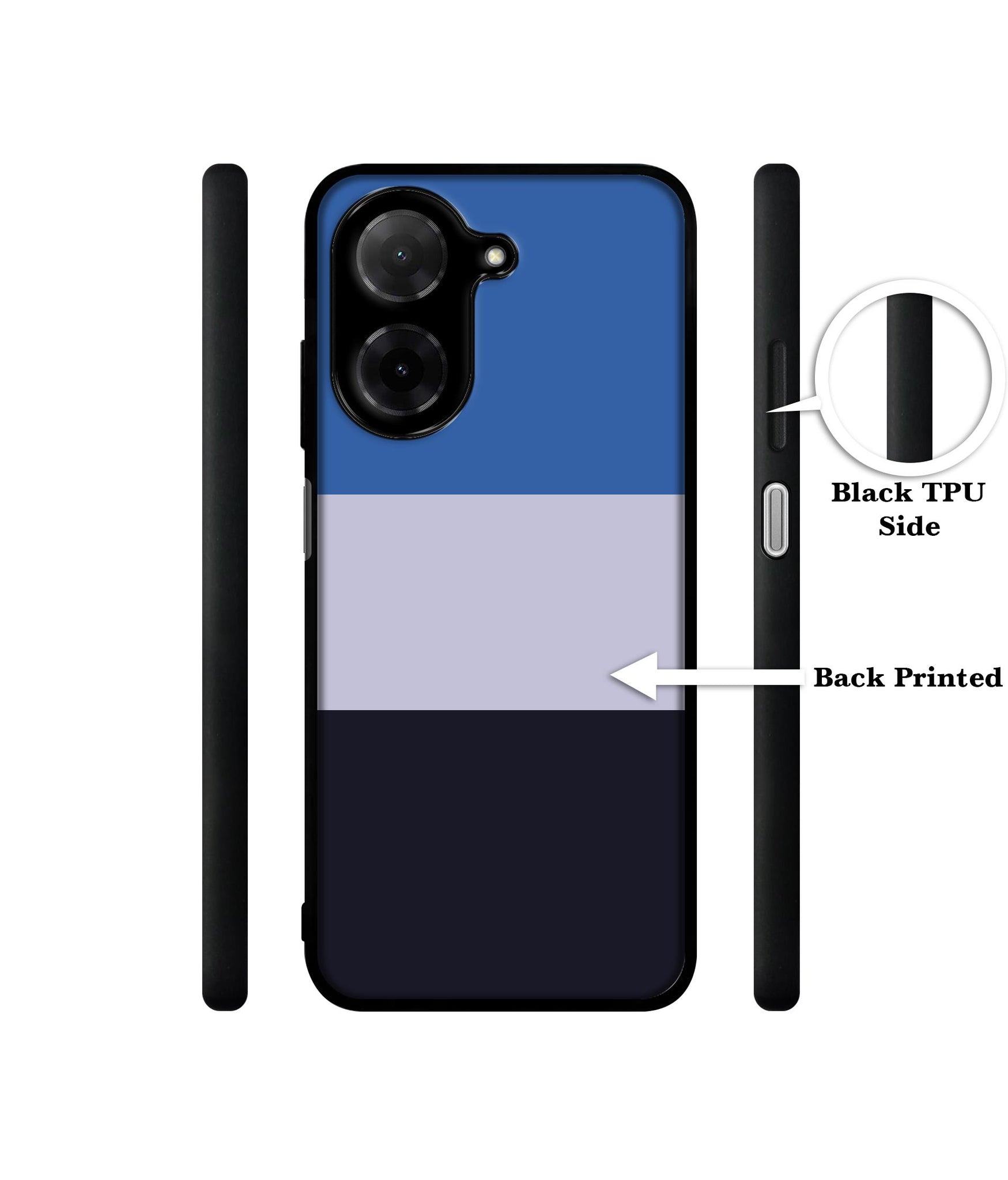 Three Color Stripes Designer 2D Printed Back Case Cover for Poco C71 4G / Mi Redmi A5 4G