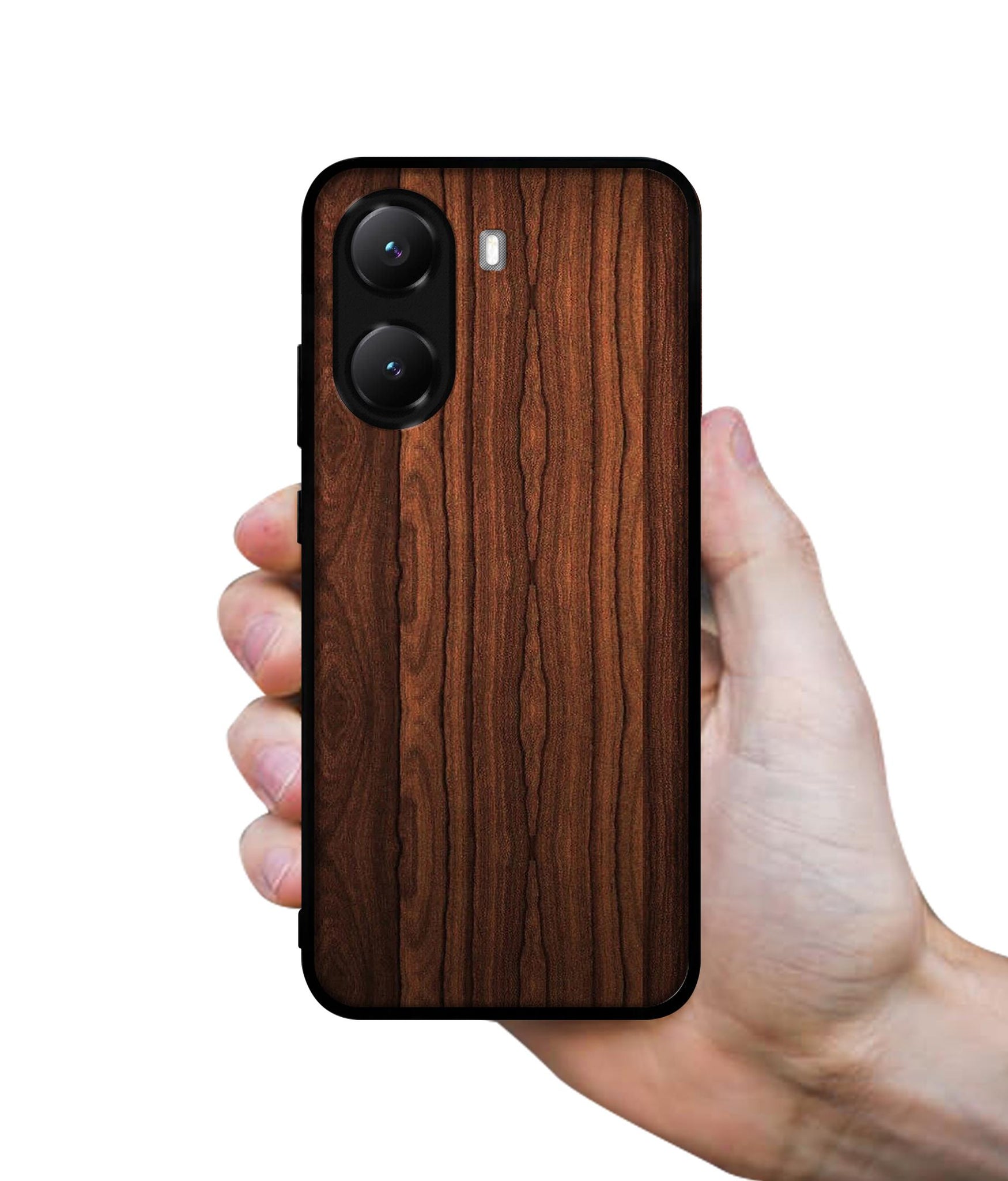 Brown Wooden Texture Designer 2D Printed Back Case Cover for Poco X7 Pro 5G