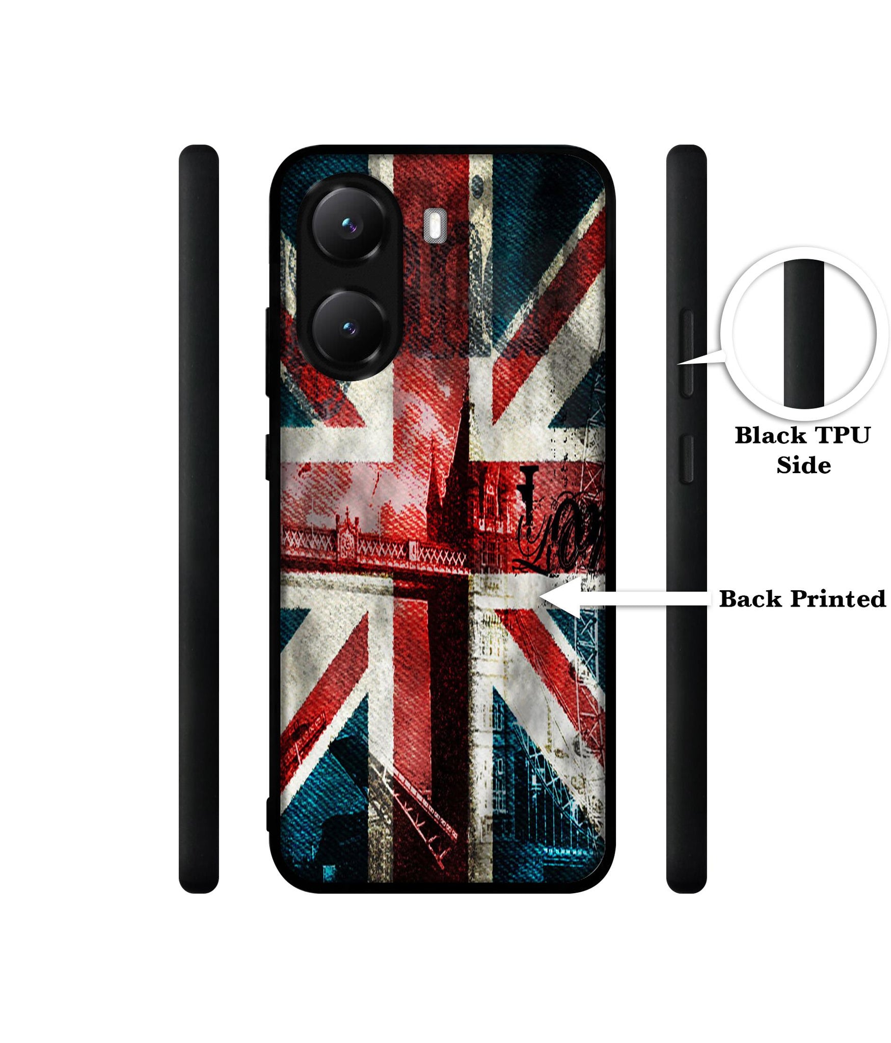 London Flag wallpaper Designer 2D Printed Back Case Cover for Poco X7 Pro 5G