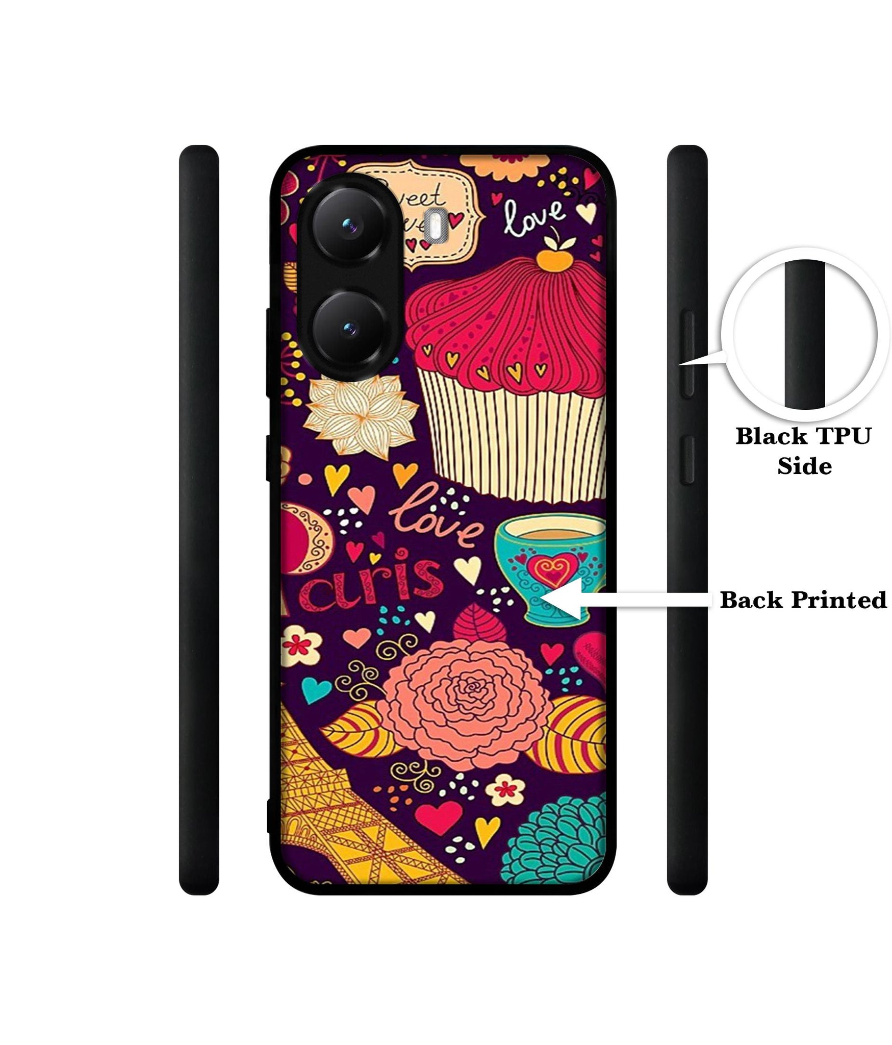 Paris Flower Love Designer 2D Printed Back Case Cover for Poco X7 Pro 5G