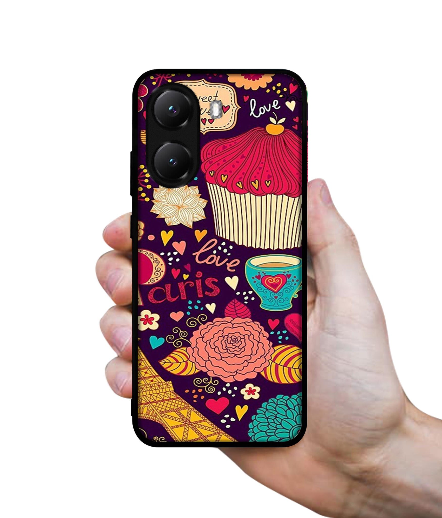 Paris Flower Love Designer 2D Printed Back Case Cover for Poco X7 Pro 5G