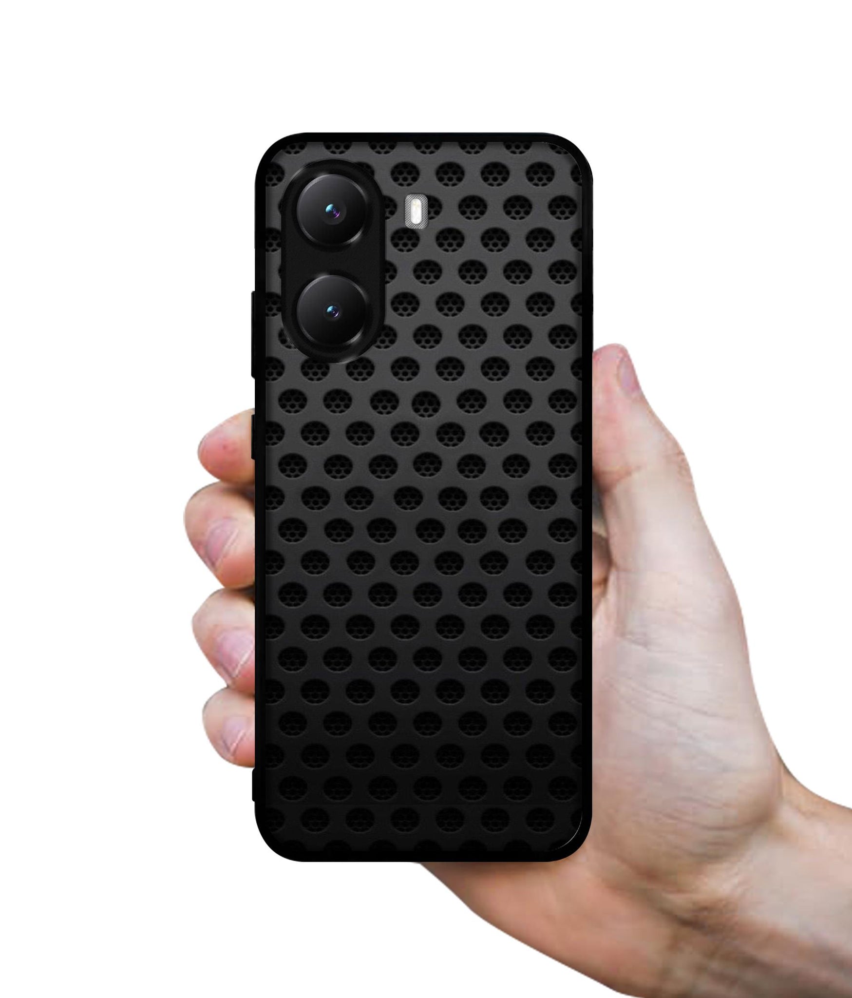 Black Circle Designer 2D Printed Back Case Cover for Poco X7 Pro 5G