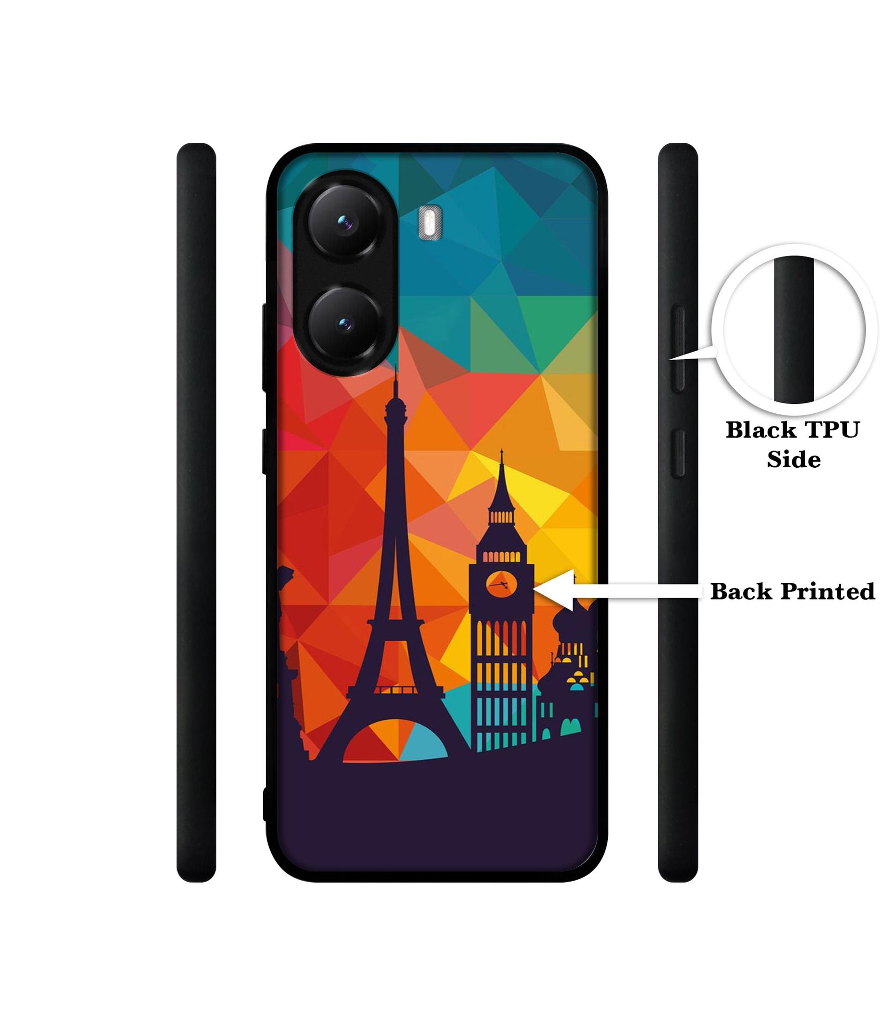 Colored Paris Designer 2D Printed Back Case Cover for Poco X7 Pro 5G