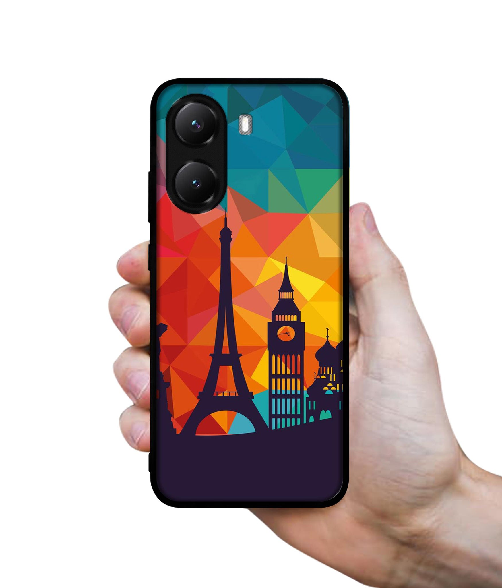 Colored Paris Designer 2D Printed Back Case Cover for Poco X7 Pro 5G