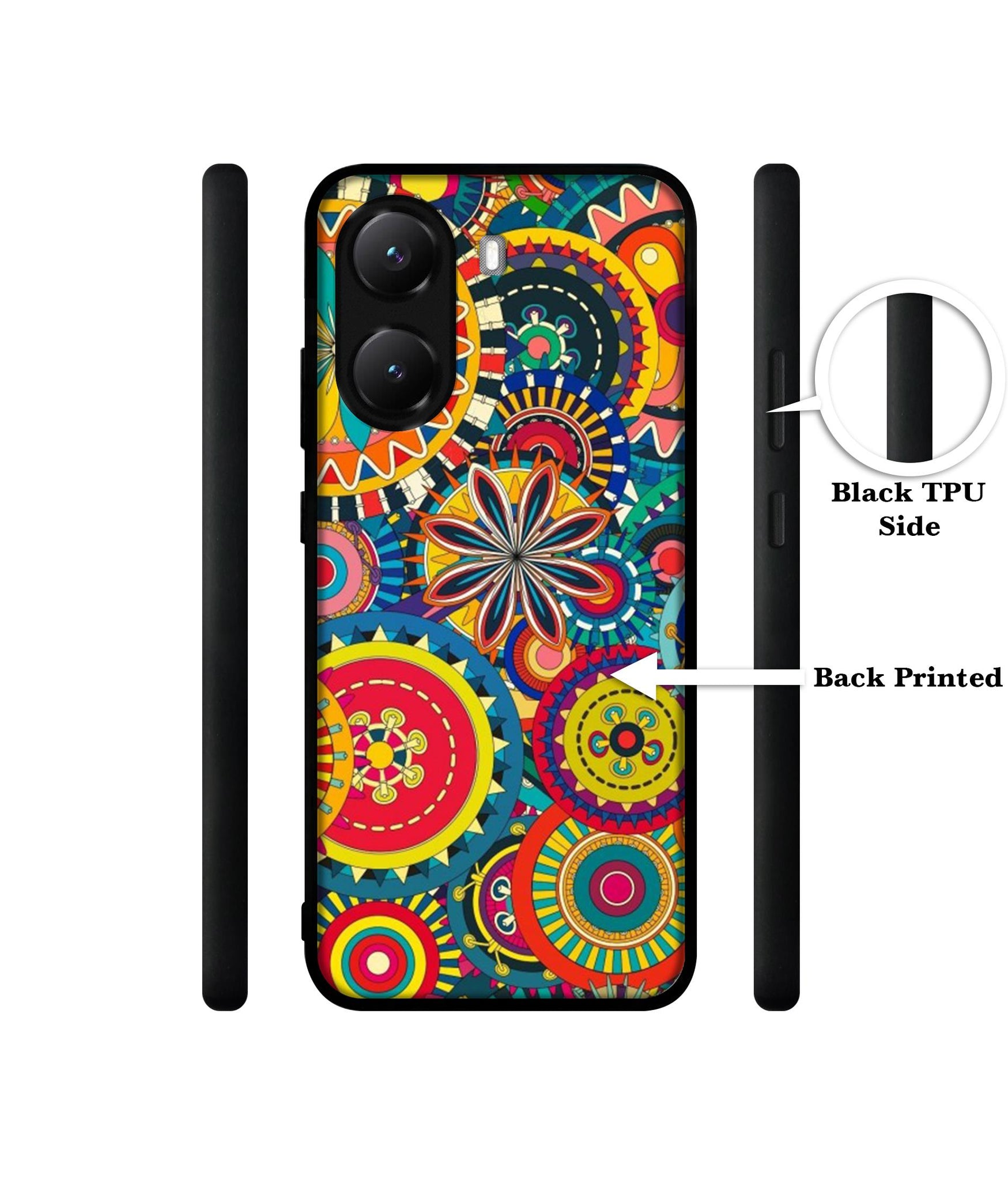 Ring Pattern Print Designer 2D Printed Back Case Cover for Poco X7 Pro 5G