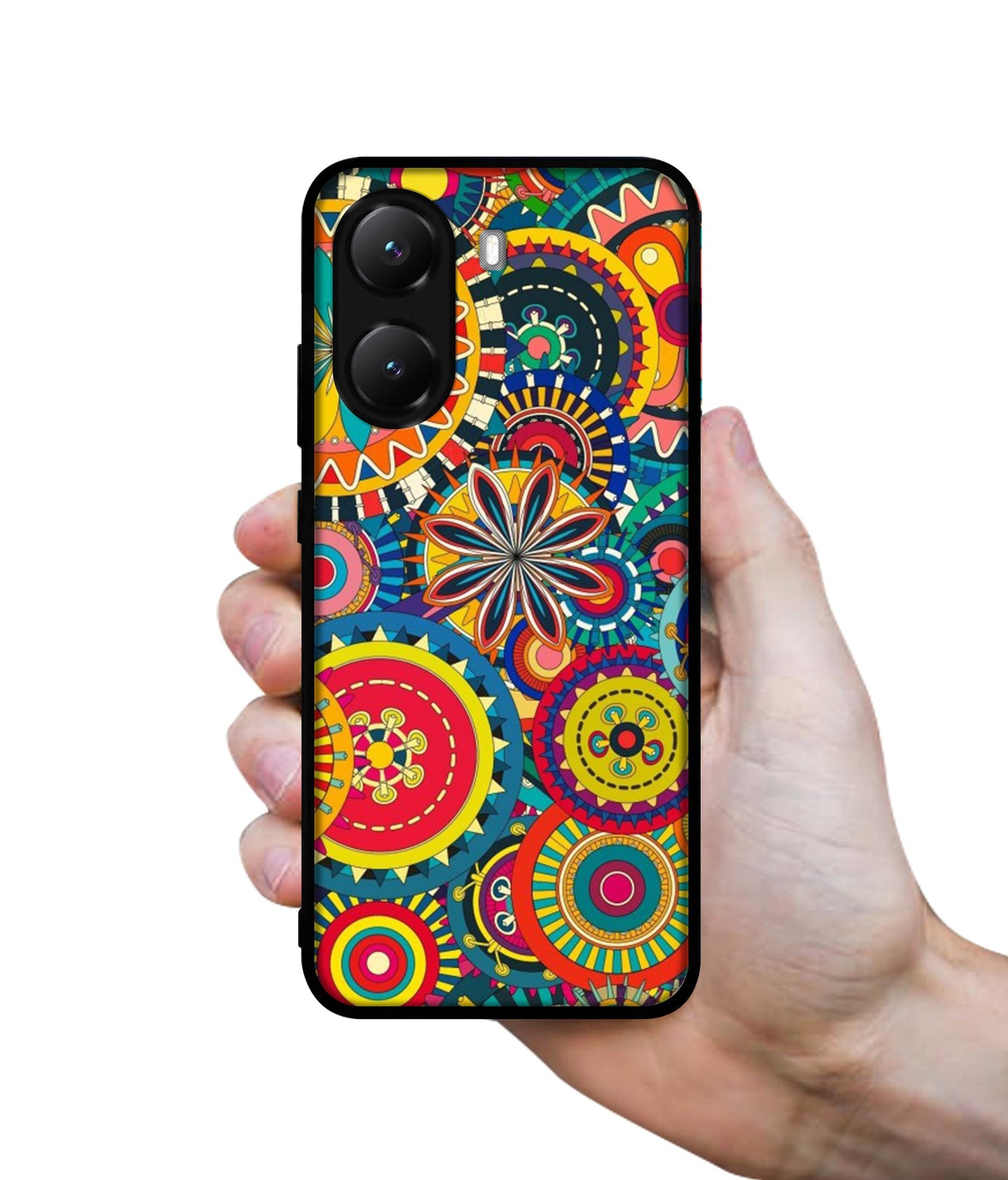 Ring Pattern Print Designer 2D Printed Back Case Cover for Poco X7 Pro 5G