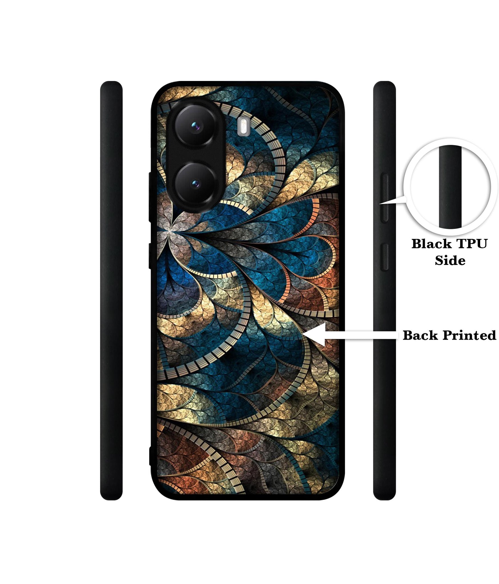 Fractional Pattern Designer 2D Printed Back Case Cover for Poco X7 Pro 5G