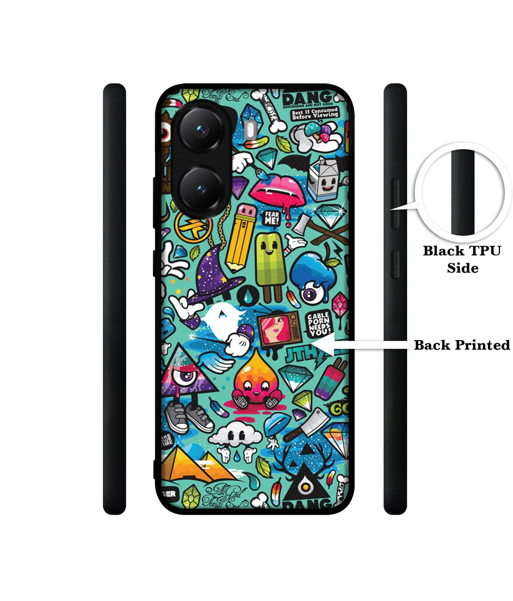 Crazy Designer 2D Printed Back Case Cover for Poco X7 Pro 5G