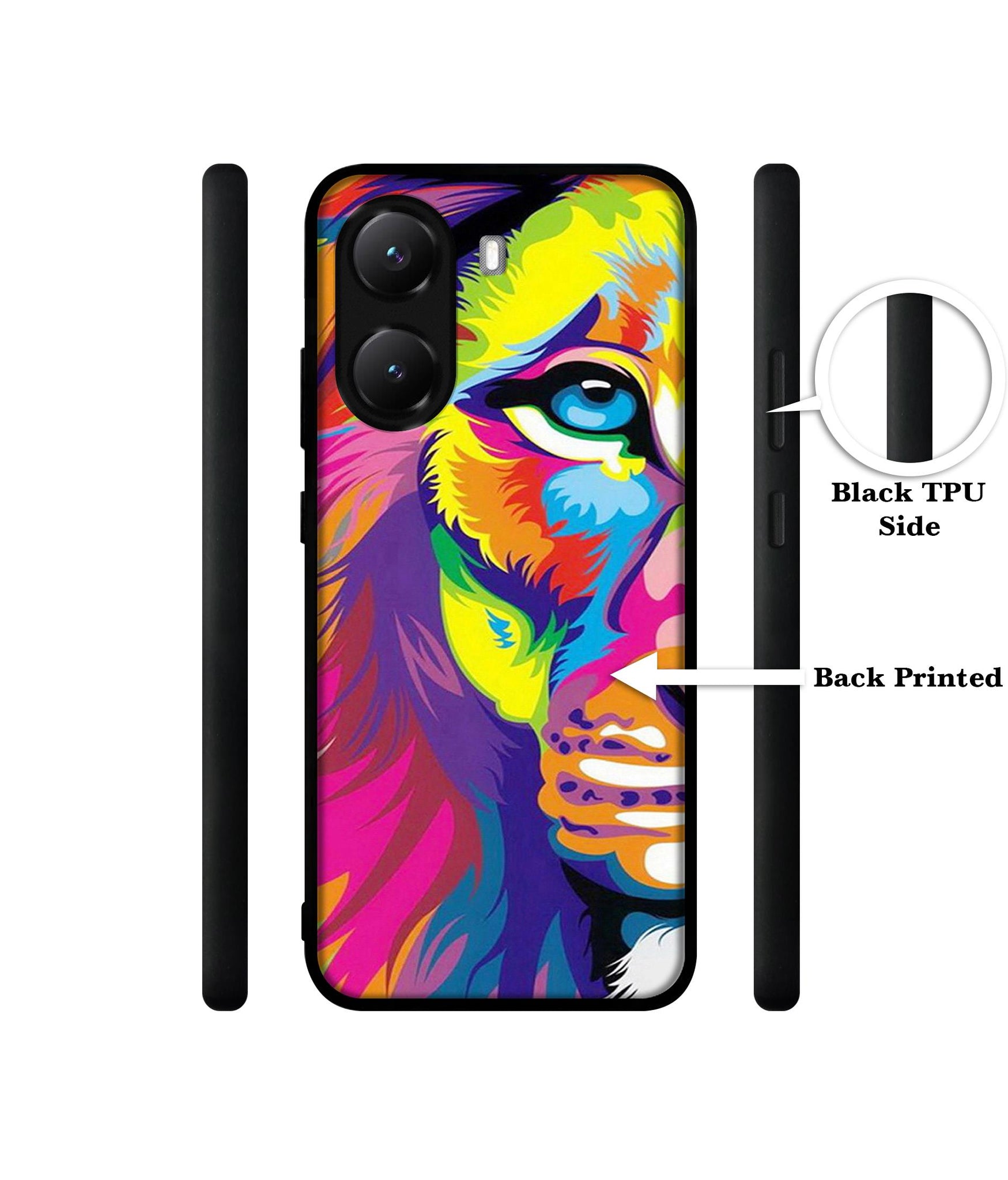 Lion Designer 2D Printed Back Case Cover for Poco X7 Pro 5G