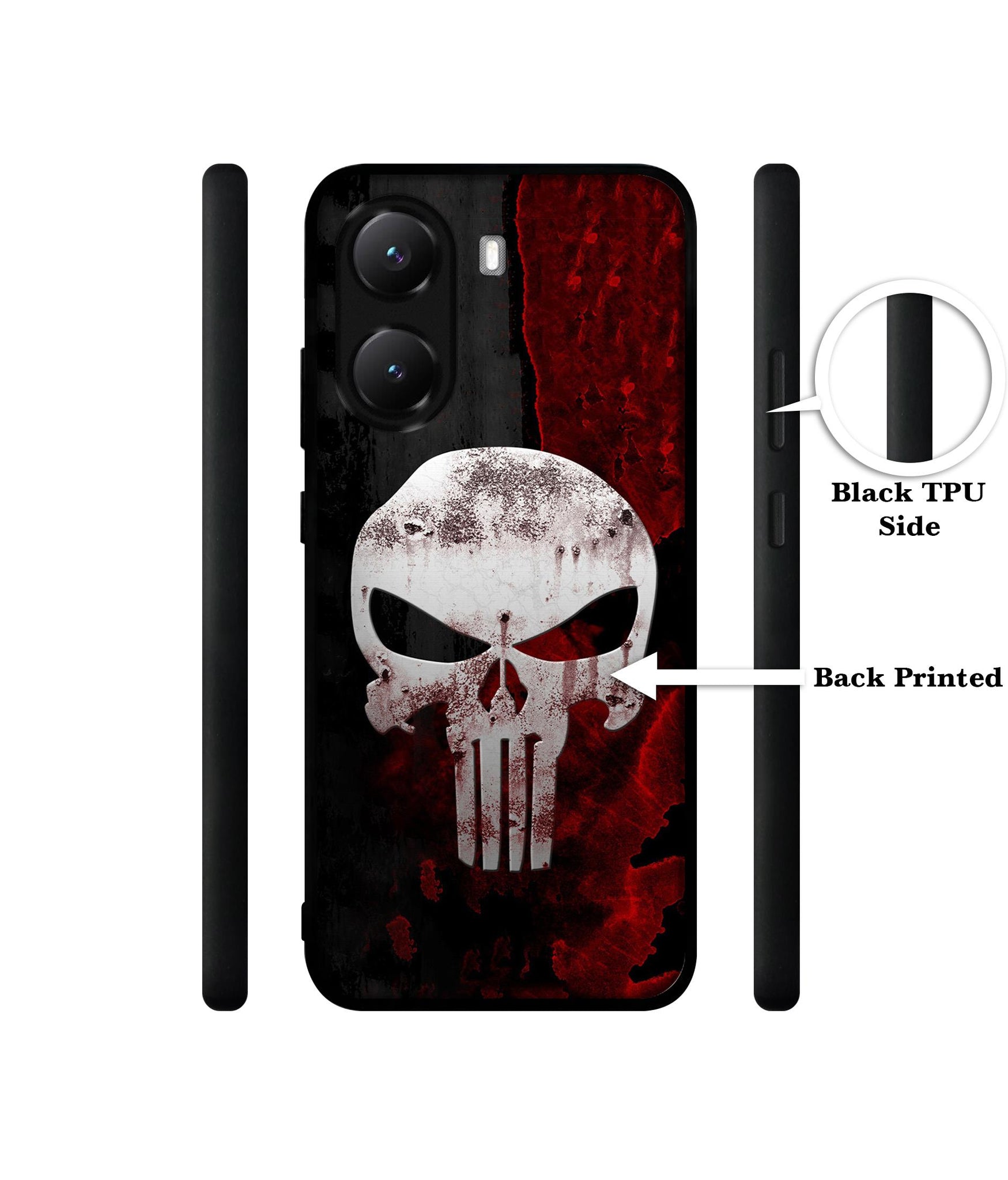 Punisher Skull Designer 2D Printed Back Case Cover for Poco X7 Pro 5G