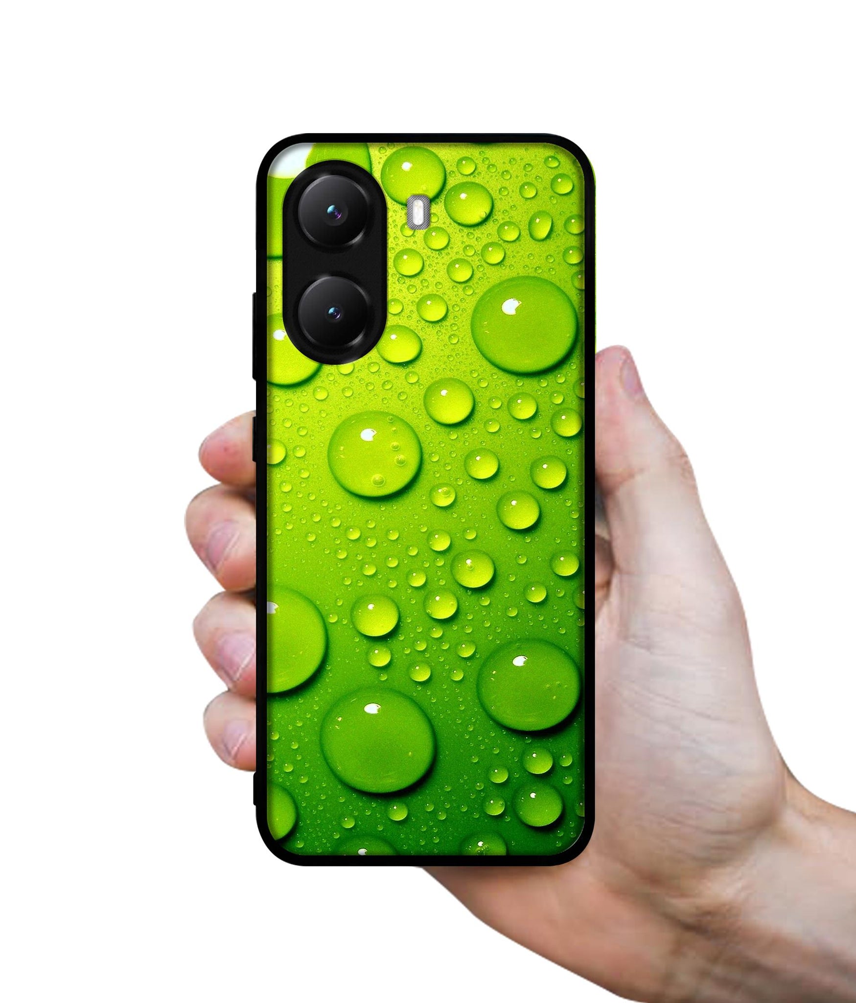 Green Bubbles Designer 2D Printed Back Case Cover for Poco X7 Pro 5G