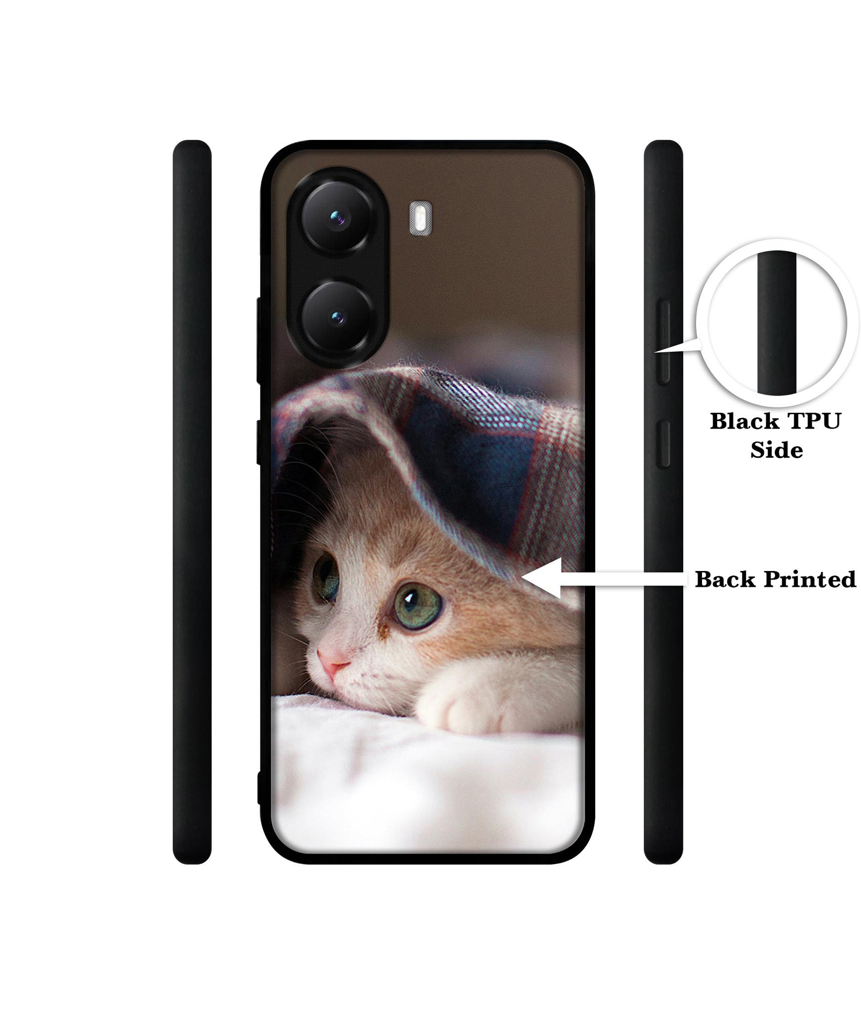 Sleepy Kitten Designer 2D Printed Back Case Cover for Poco X7 Pro 5G
