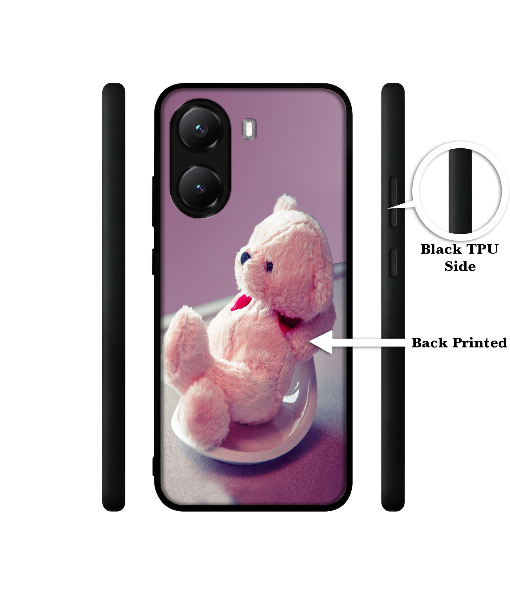 Cute Teddy Bear Designer 2D Printed Back Case Cover for Poco X7 Pro 5G