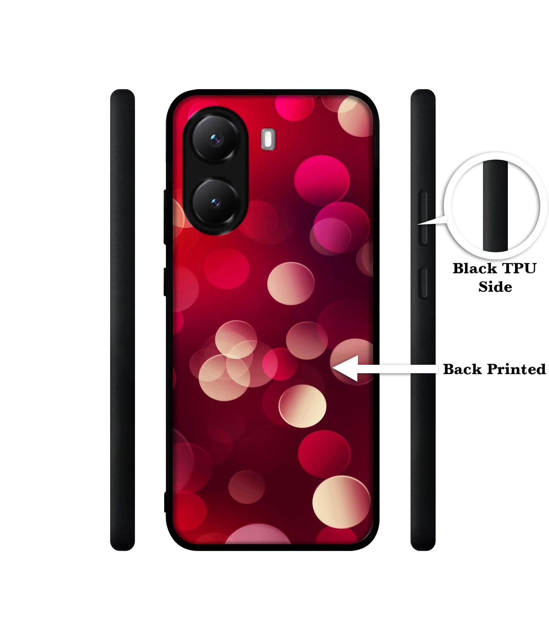 3D Circles Designer 2D Printed Back Case Cover for Poco X7 Pro 5G