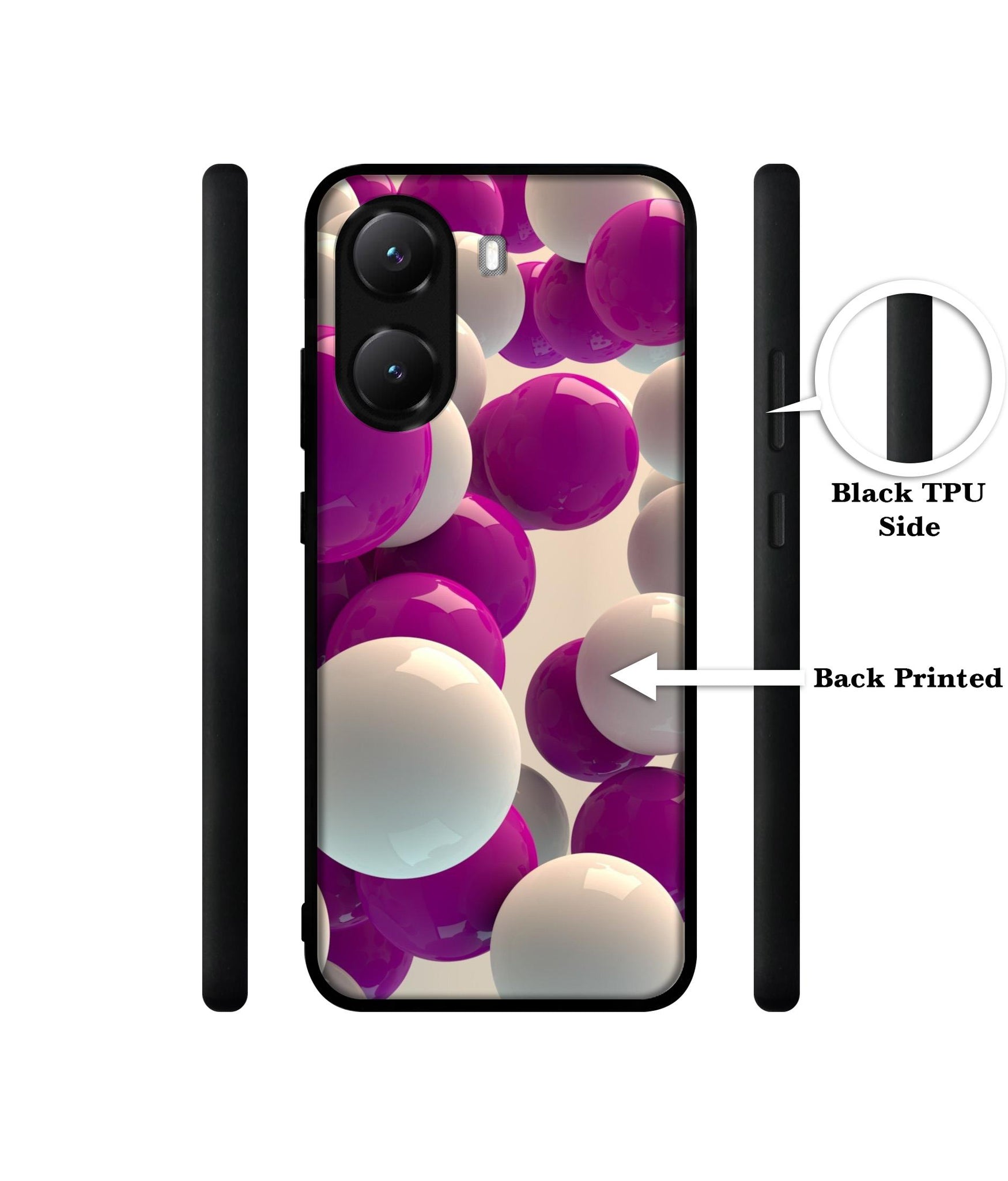3D Balloons Designer 2D Printed Back Case Cover for Poco X7 Pro 5G