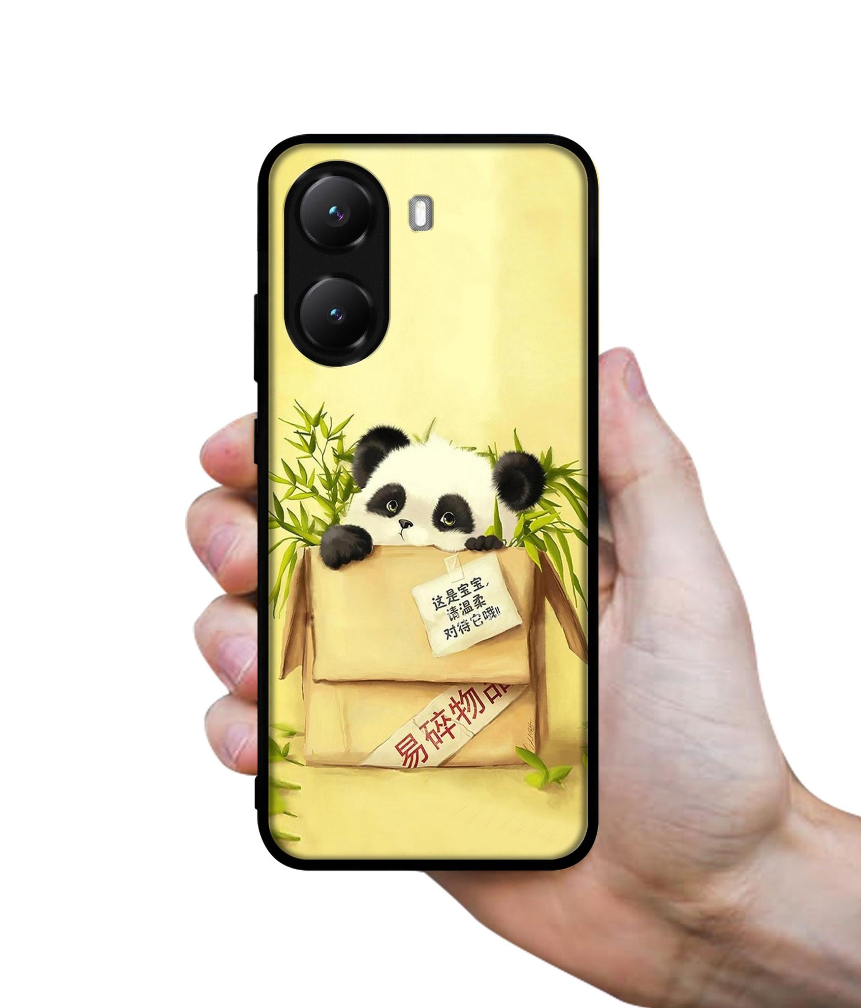 Panda In Box Designer 2D Printed Back Case Cover for Poco X7 Pro 5G