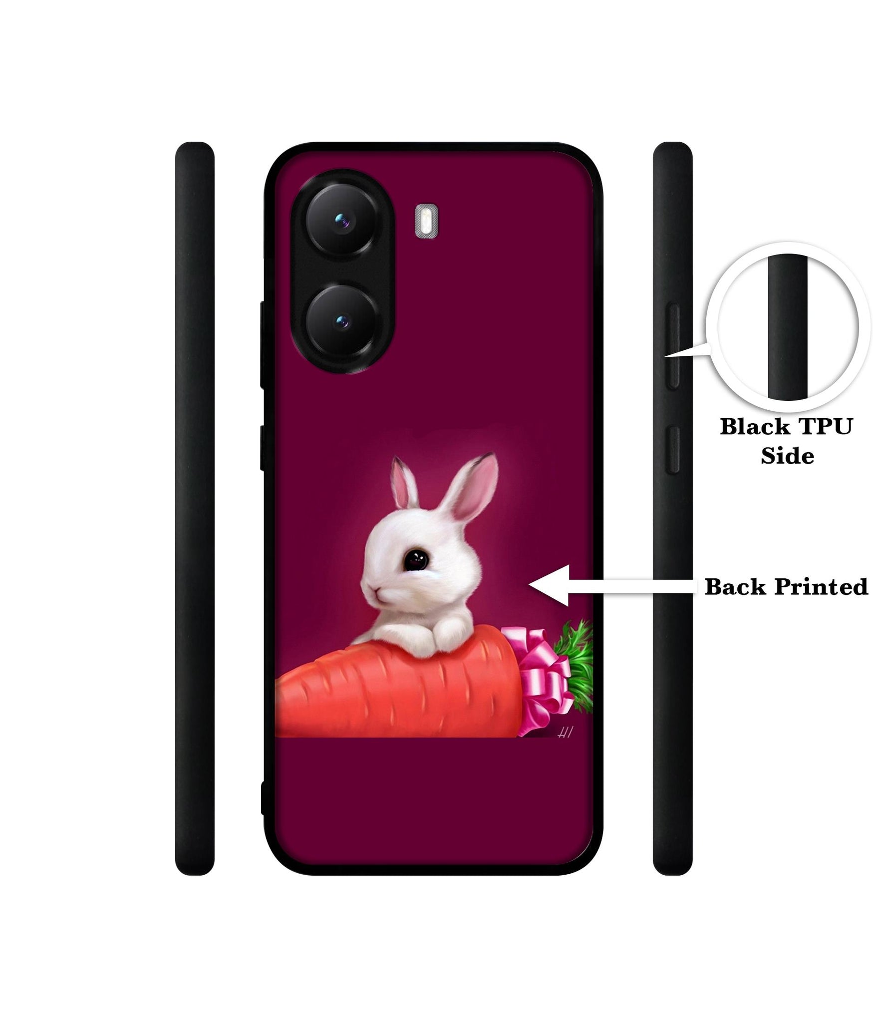 Bunny With Carrot Designer 2D Printed Back Case Cover for Poco X7 Pro 5G
