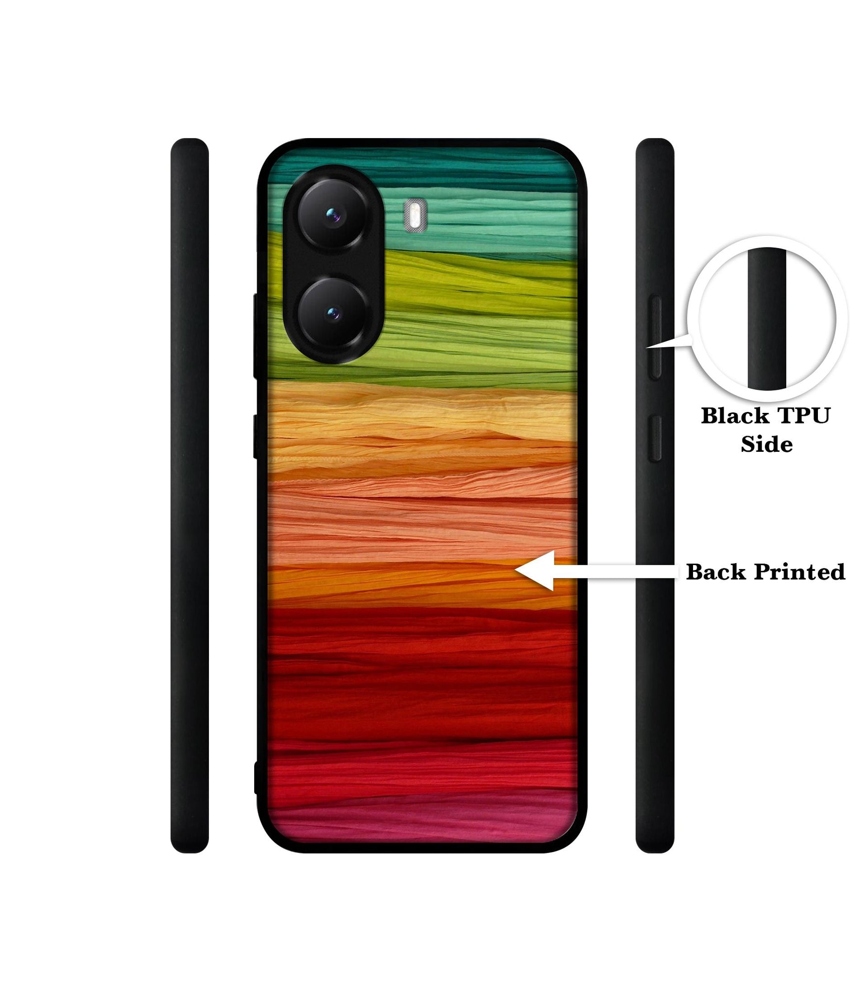 Colorful Thread Designer 2D Printed Back Case Cover for Poco X7 Pro 5G