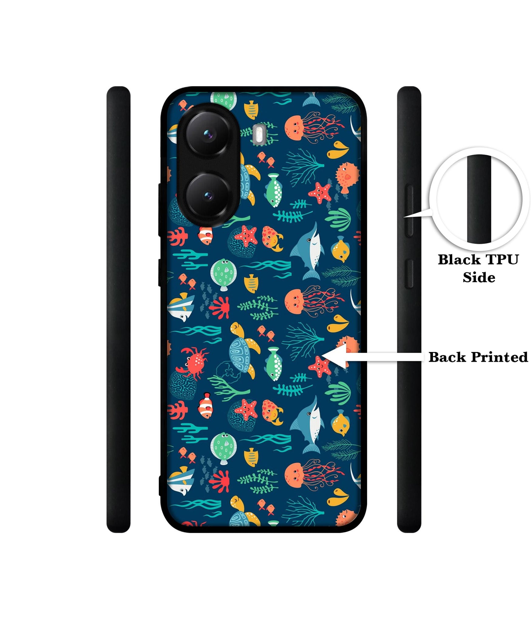 Aquarium Texture Designer 2D Printed Back Case Cover for Poco X7 Pro 5G