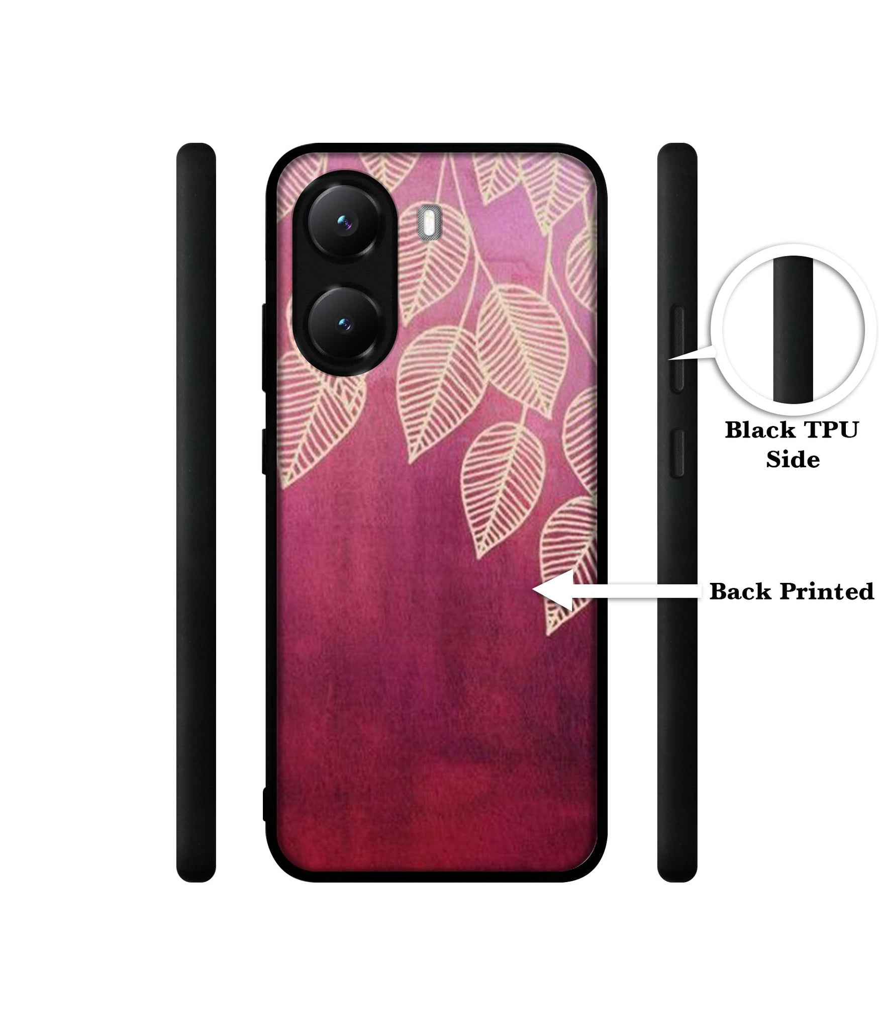 Leaf Pattern Designer 2D Printed Back Case Cover for Poco X7 Pro 5G