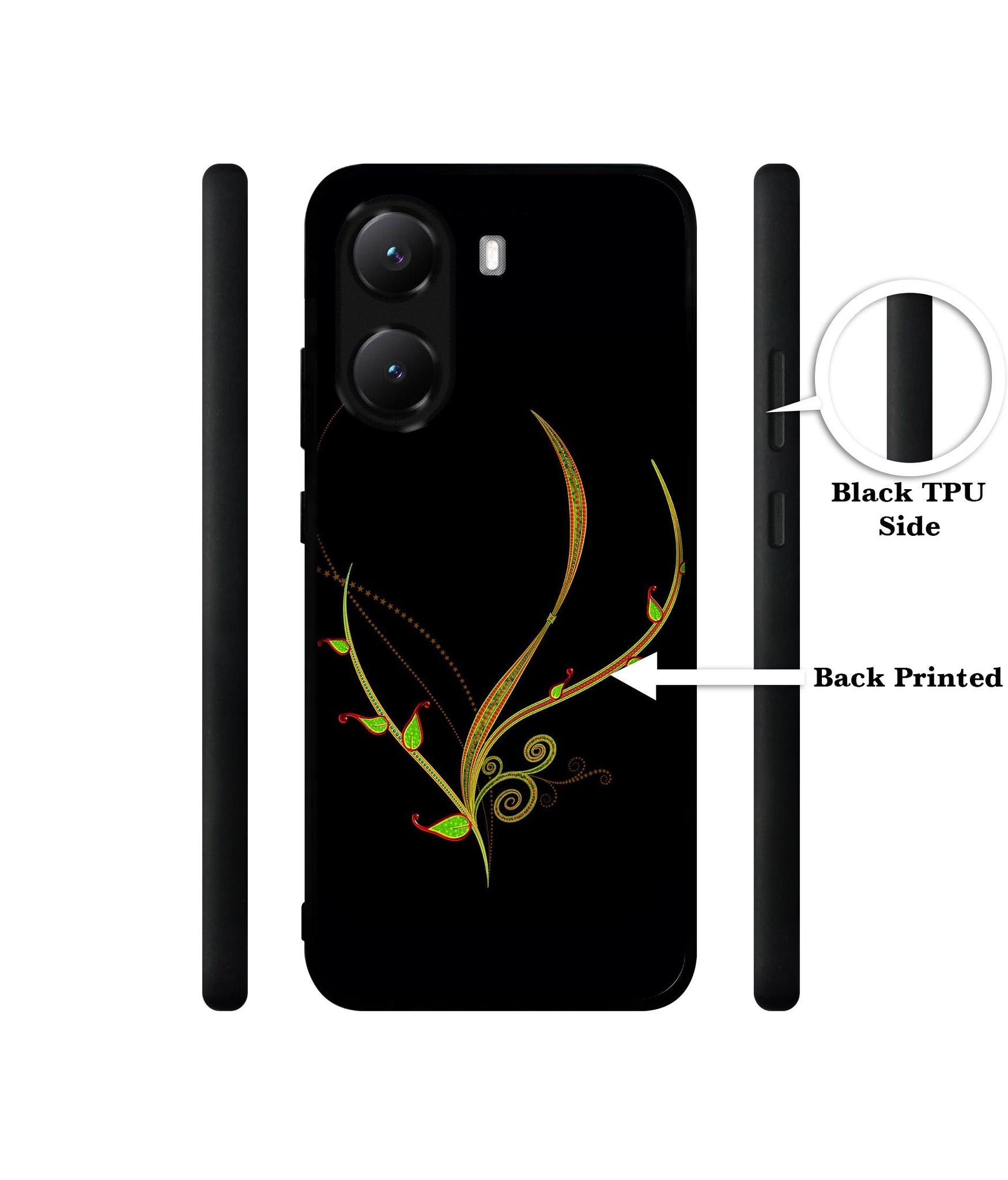 Yellow Pattern Designer 2D Printed Back Case Cover for Poco X7 Pro 5G