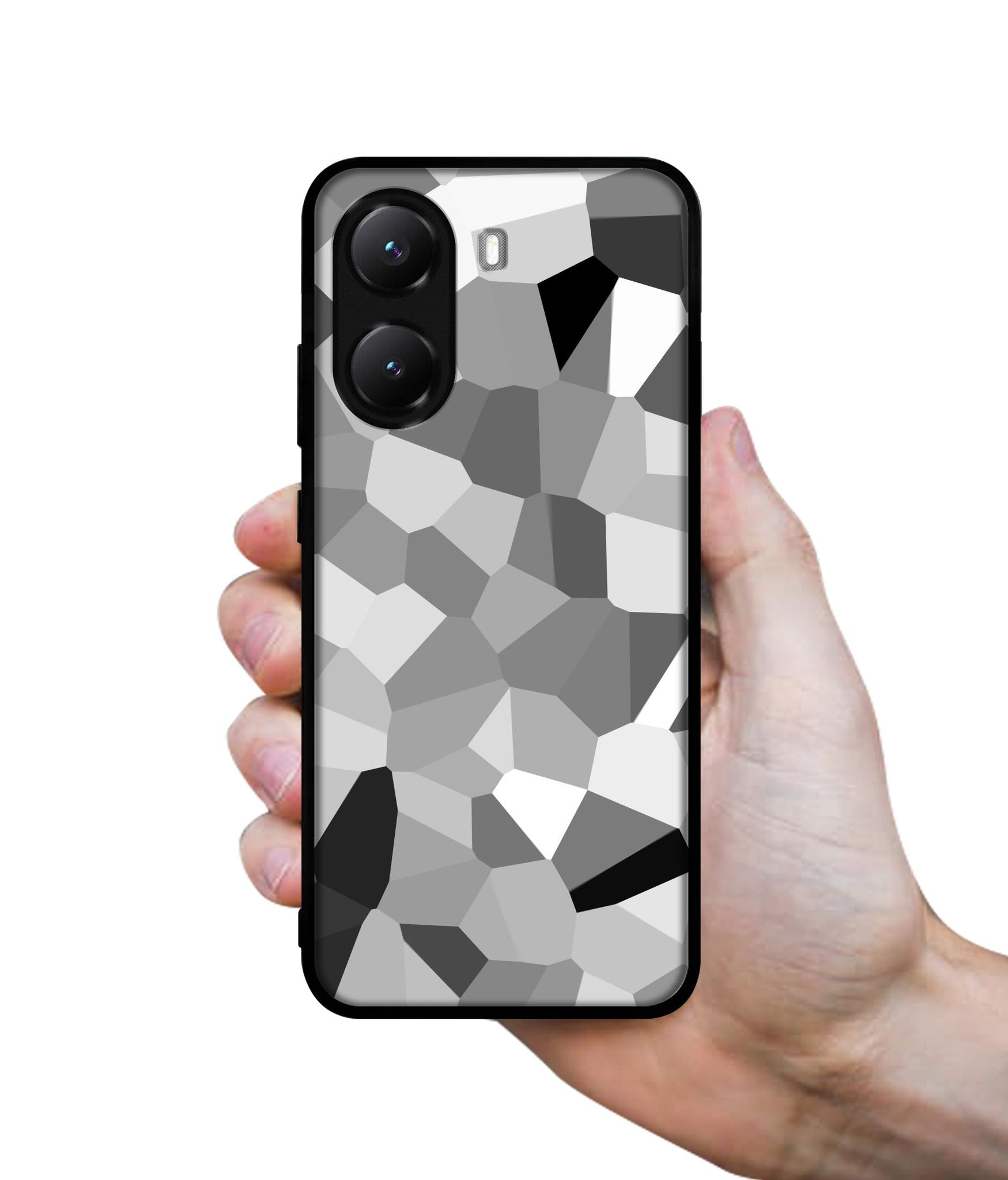 Black & White Mathematical Shape Designer 2D Printed Back Case Cover for Poco X7 Pro 5G