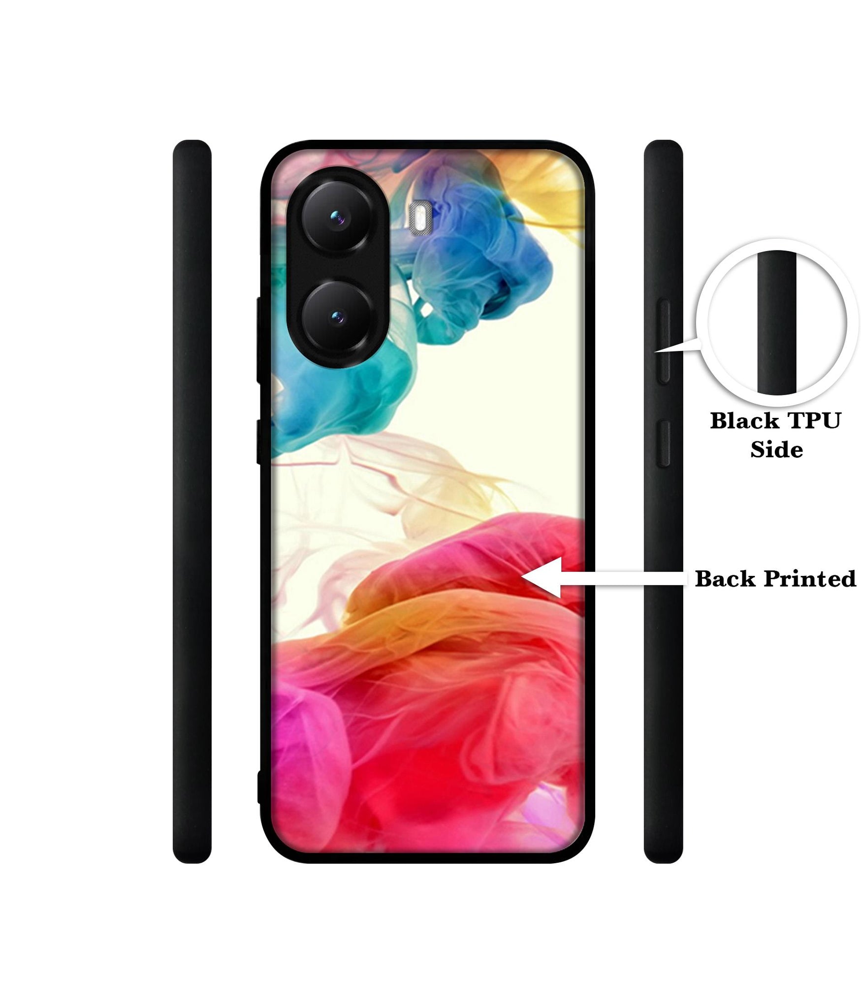 Colored Smoke Designer 2D Printed Back Case Cover for Poco X7 Pro 5G