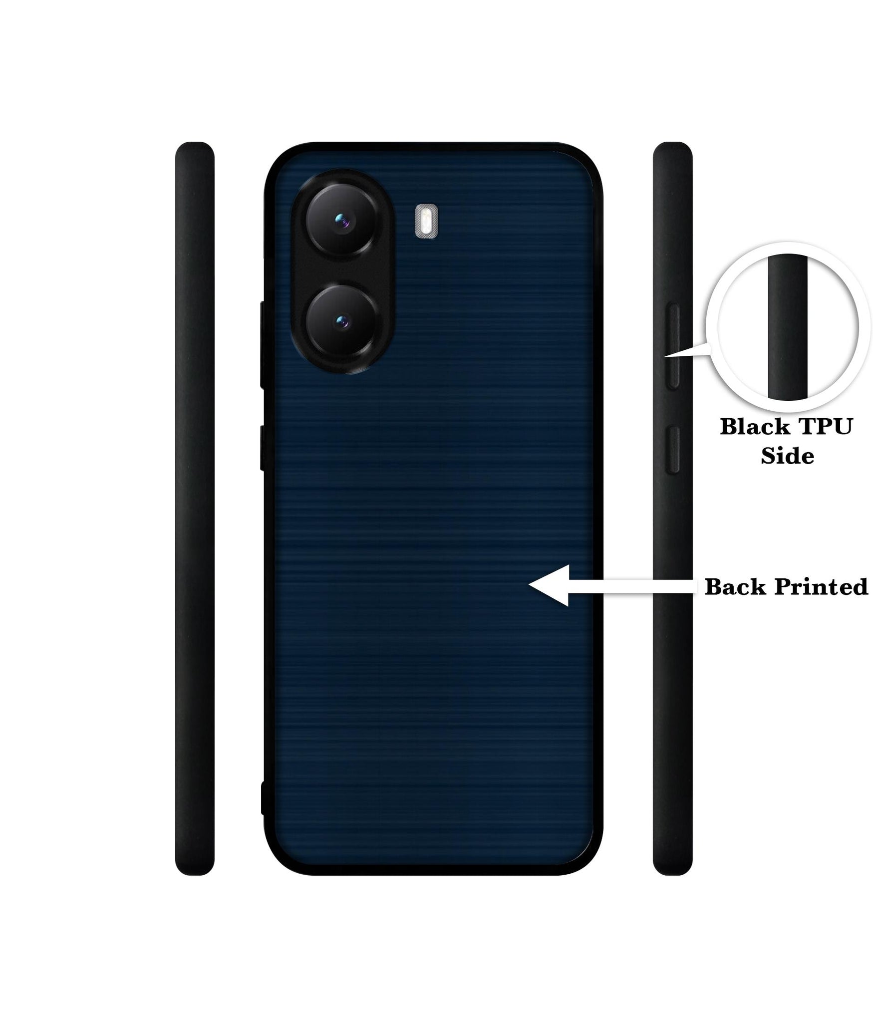 Blue Line Designer 2D Printed Back Case Cover for Poco X7 Pro 5G