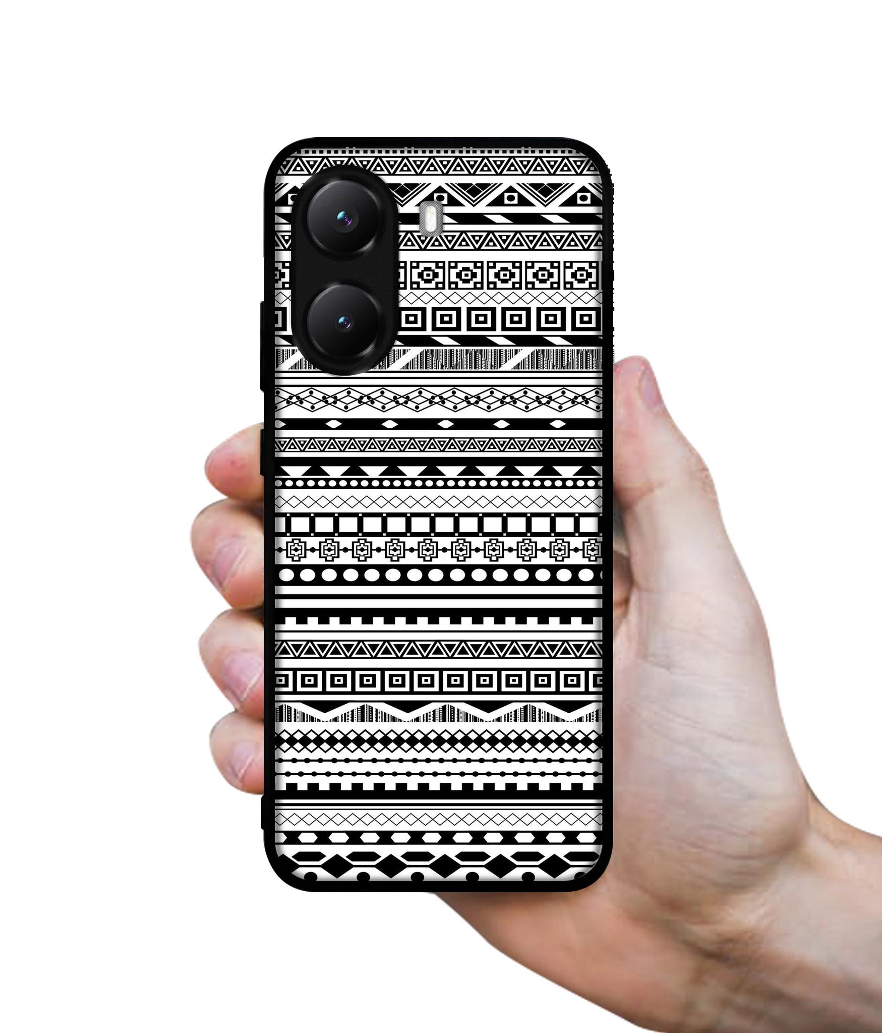 Black & White Patterns Designer 2D Printed Back Case Cover for Poco X7 Pro 5G