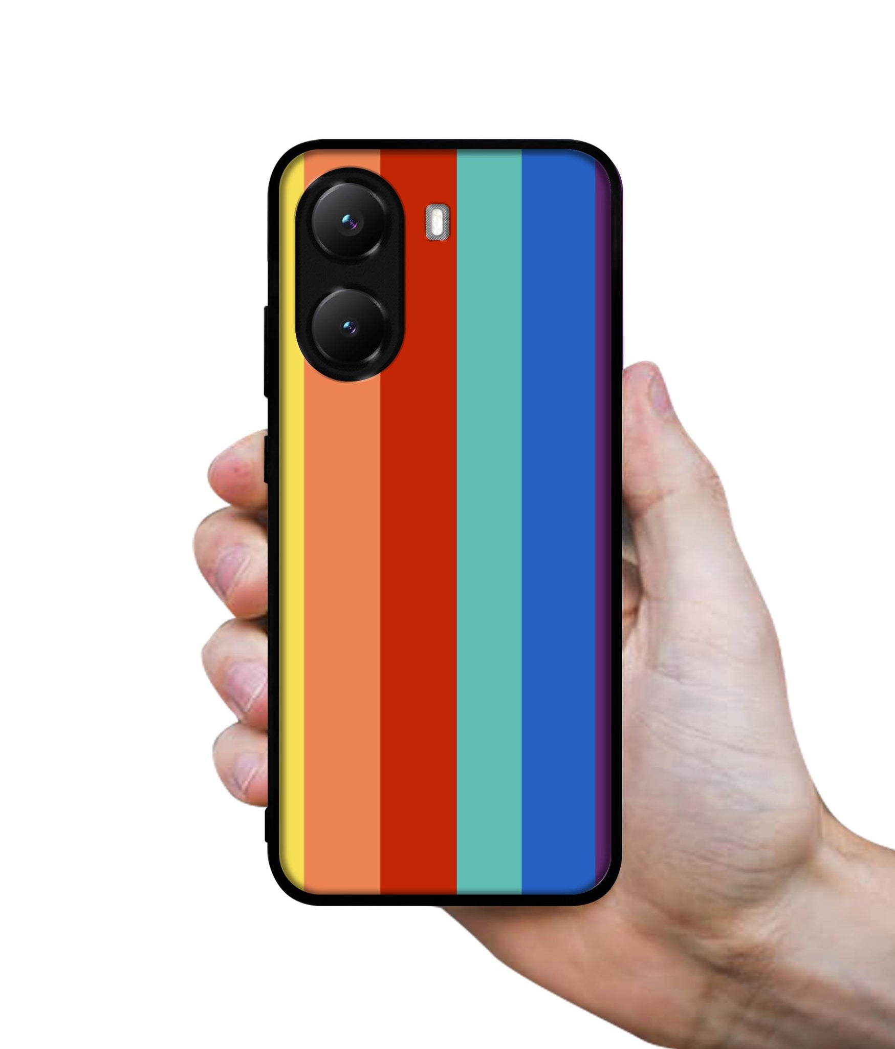 Rainbow Colors Designer 2D Printed Back Case Cover for Poco X7 Pro 5G