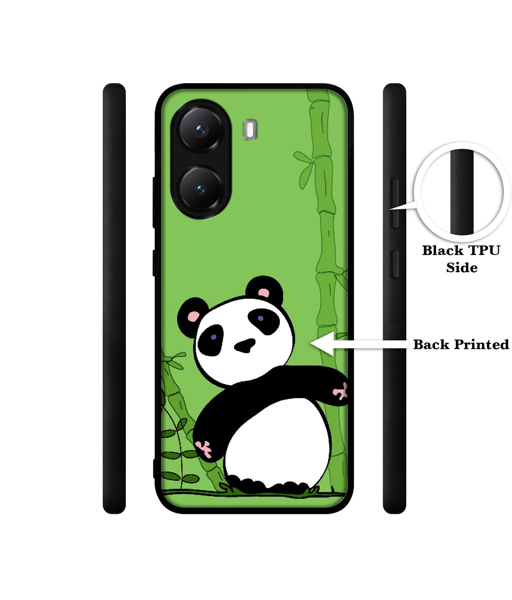 Panda with Bamboo Designer 2D Printed Back Case Cover for Poco X7 Pro 5G