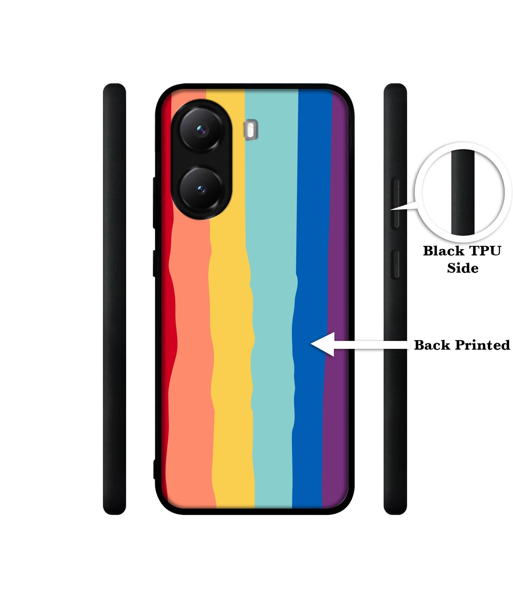 Rainbow Designer 2D Printed Back Case Cover for Poco X7 Pro 5G