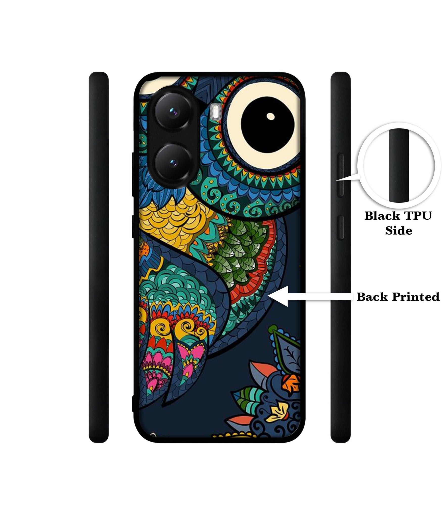 Owl Illustration Designer 2D Printed Back Case Cover for Poco X7 Pro 5G