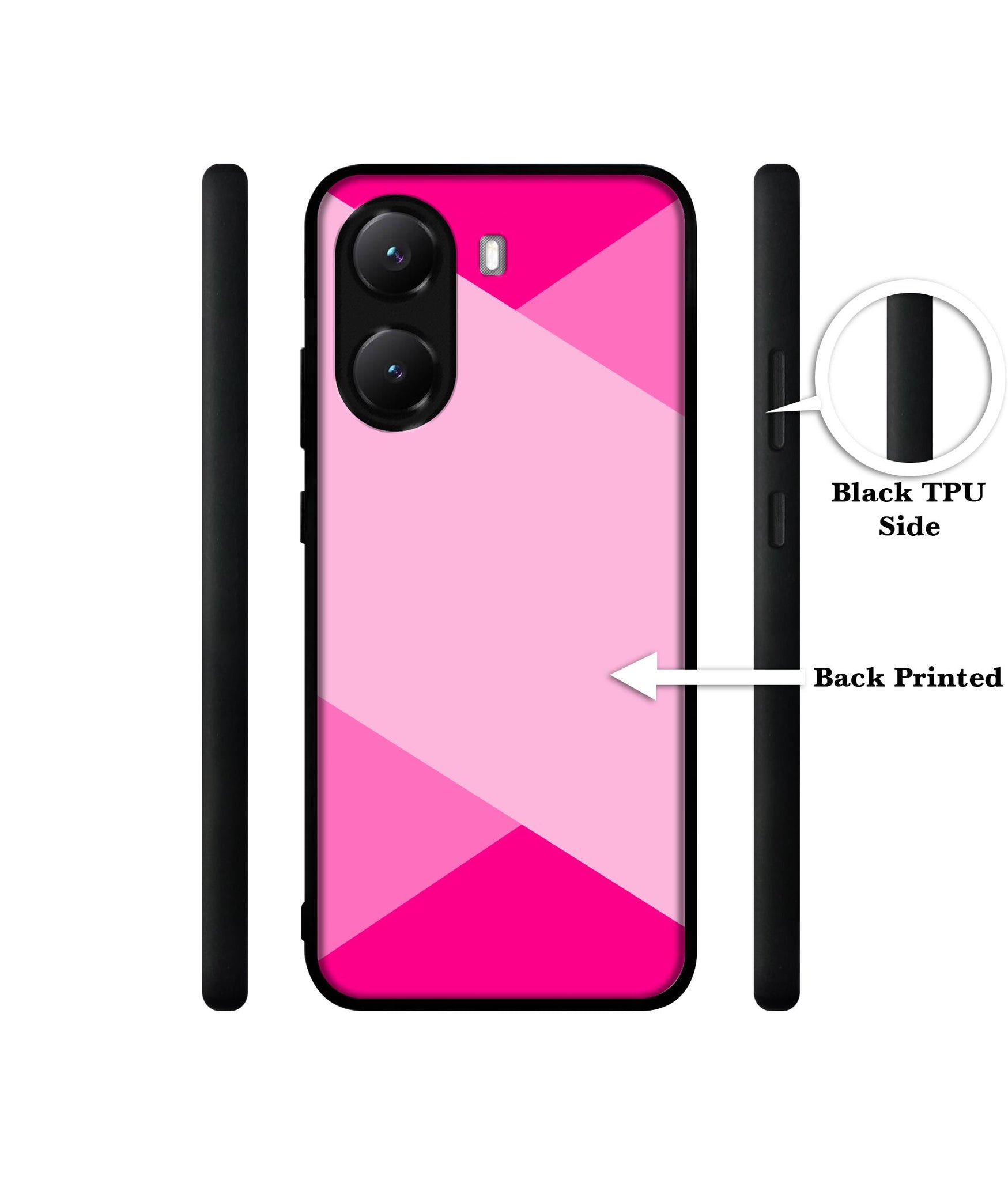 Pink Cross Vector Designer 2D Printed Back Case Cover for Poco X7 Pro 5G