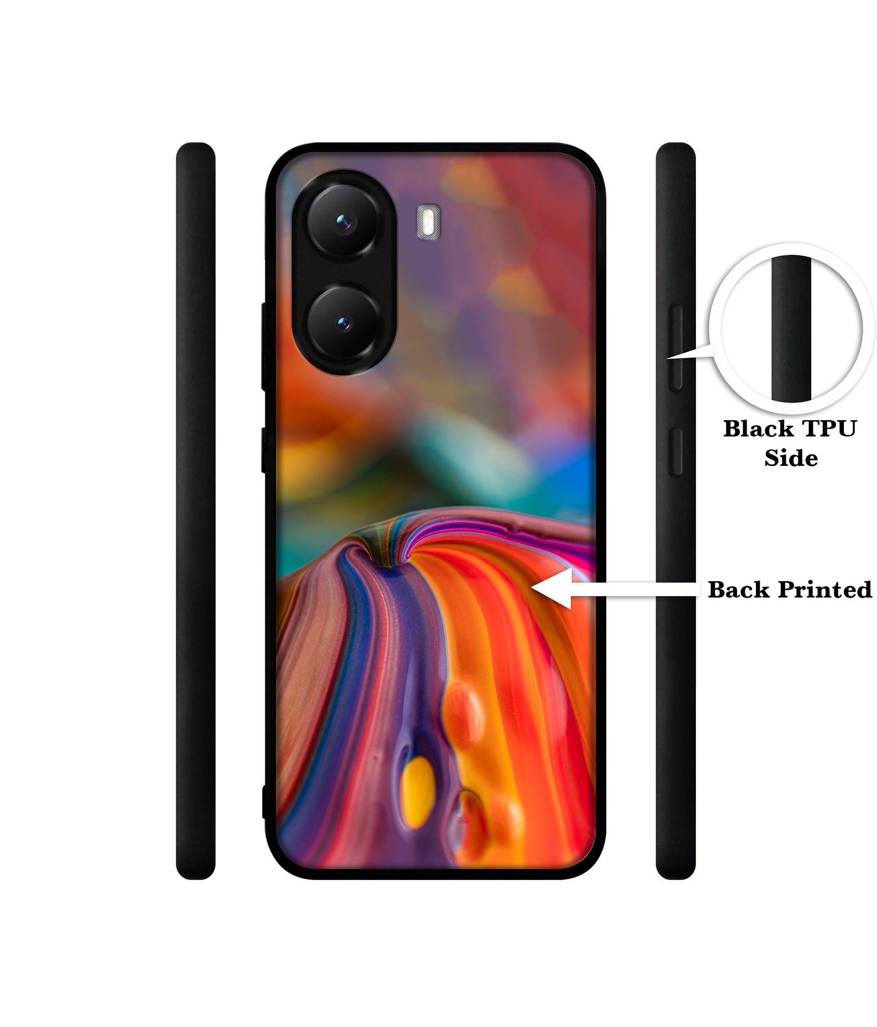 Rainbow Colors Designer 2D Printed Back Case Cover for Poco X7 Pro 5G